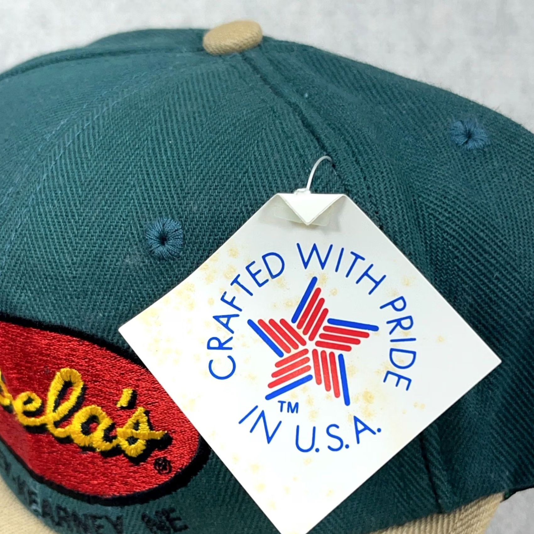 Vintage VINTAGE Cabela's Hat Cap Strap Back Green Made In USA Outdoors Adult Hat Green One Size Adjustable Casual Outdoor USA 80s 90s Logo Mens Size ONE SIZE - 3 Thumbnail