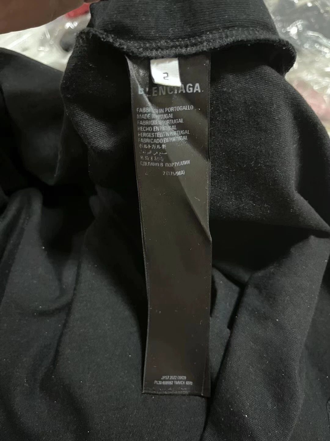 Balenciaga Balenciaga Black and White Splicing Double Hook Short Sleev Size US M / EU 48-50 / 2 - 4 Thumbnail