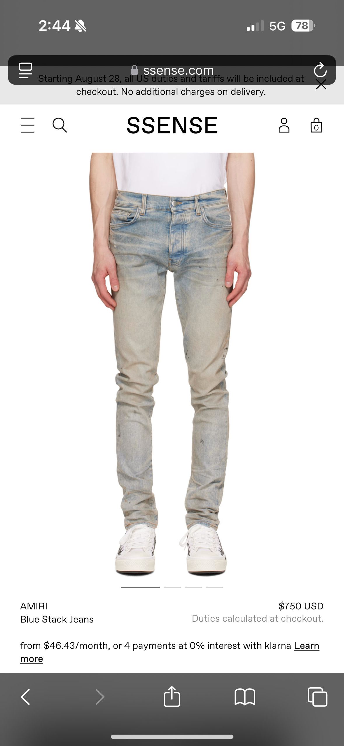 Amiri Amiri denim 25FW straight fit Size US 29 - 8 Thumbnail
