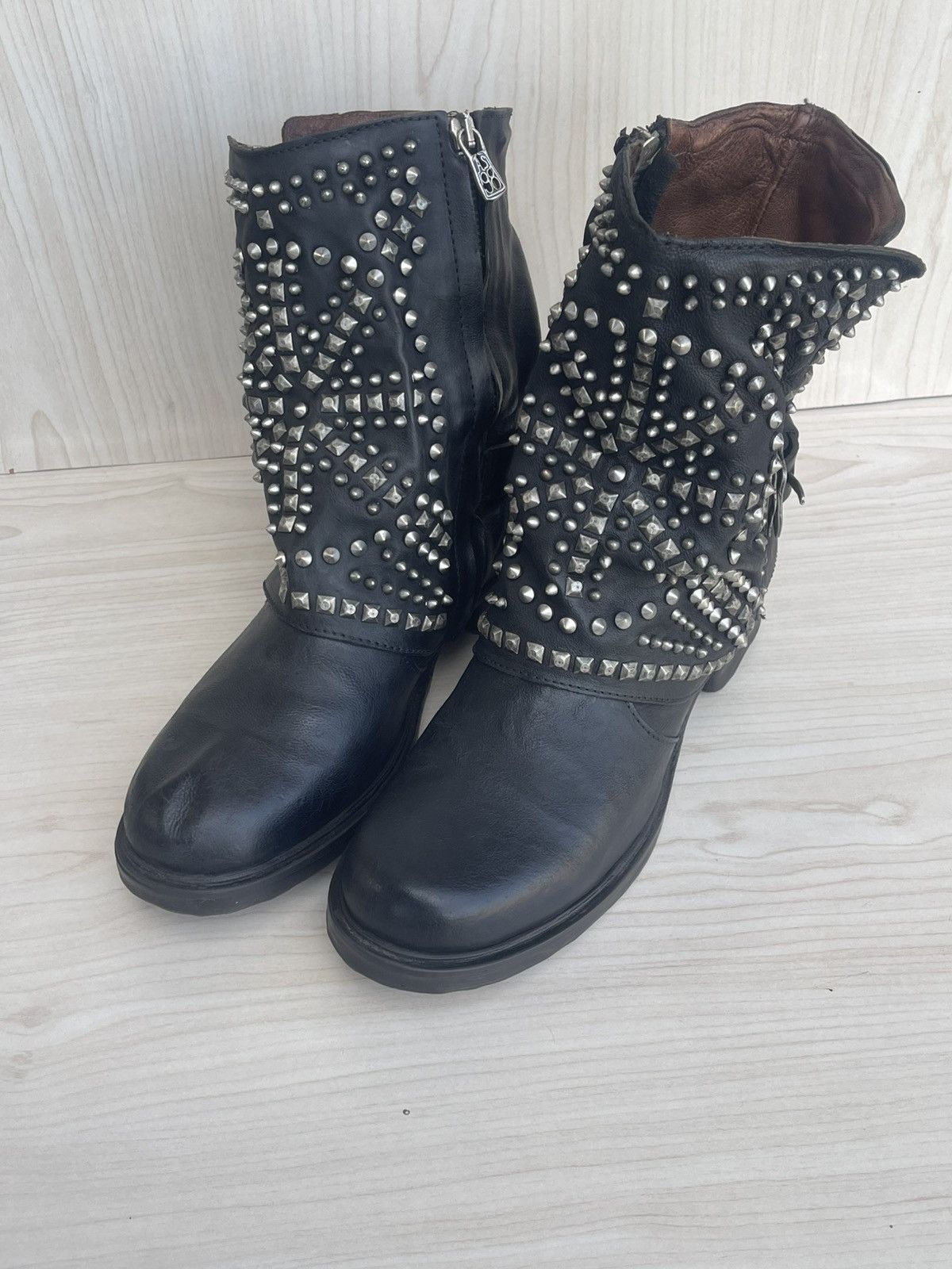 A.S.98 ANKLE BOOTS SABEY zip boot like kmrii and guidi Size US 7 / EU 40 - 1 Thumbnail