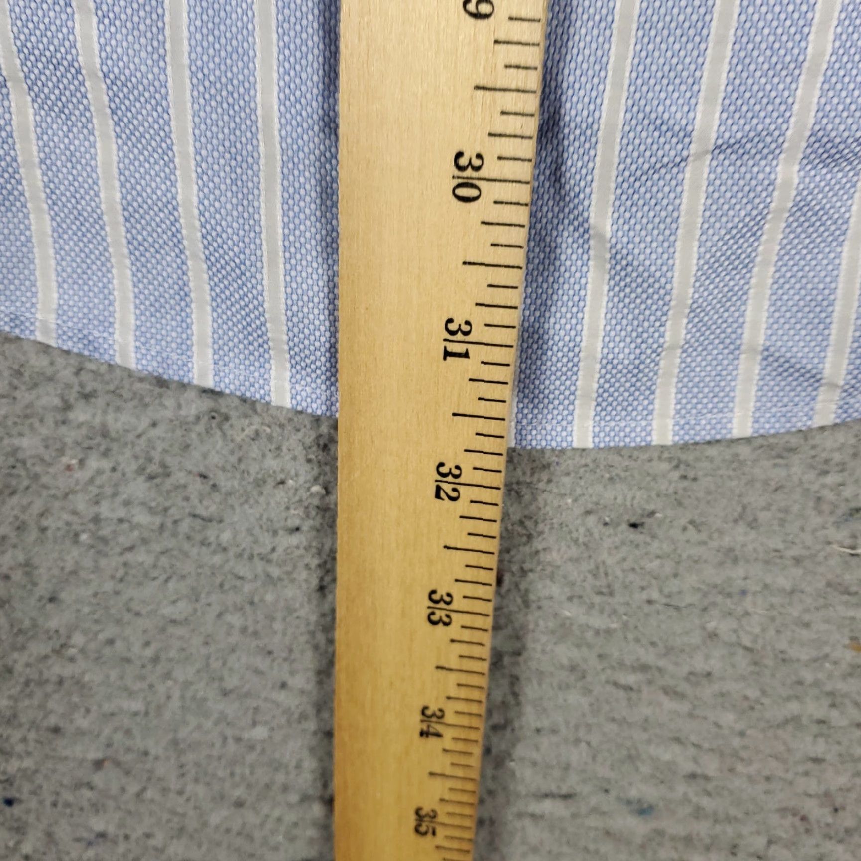 Faconnable Façonnable Men’s Dress Shirt Size 15 Blue Striped Long Sleeve Button-Up Regular Fit Size 40R - 6 Thumbnail