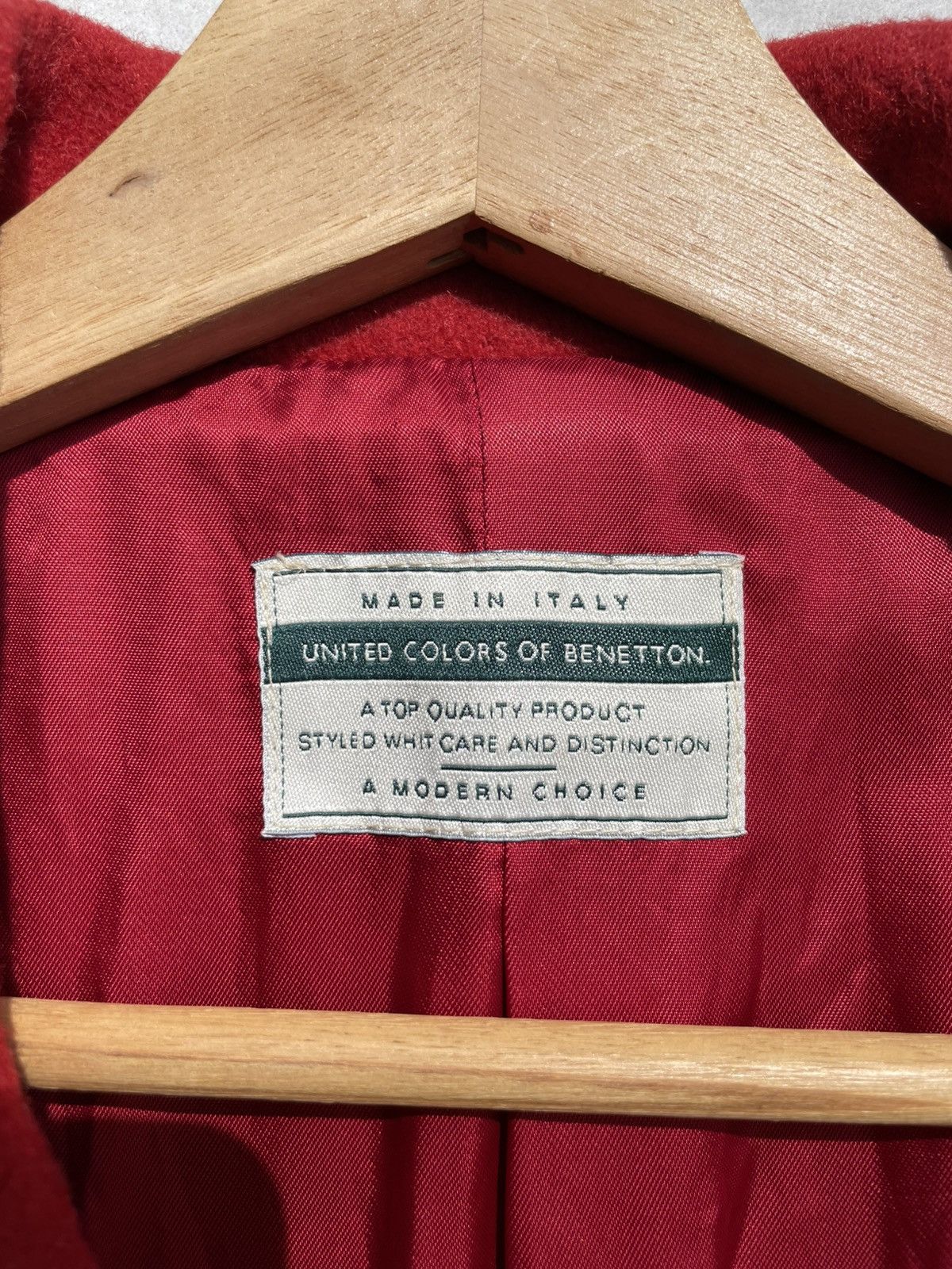 United Colors Of Benetton RARE🔥 United Colors Of Benetton Wool Peacoat Wintercot Size L / US 10 / IT 46 - 7 Thumbnail