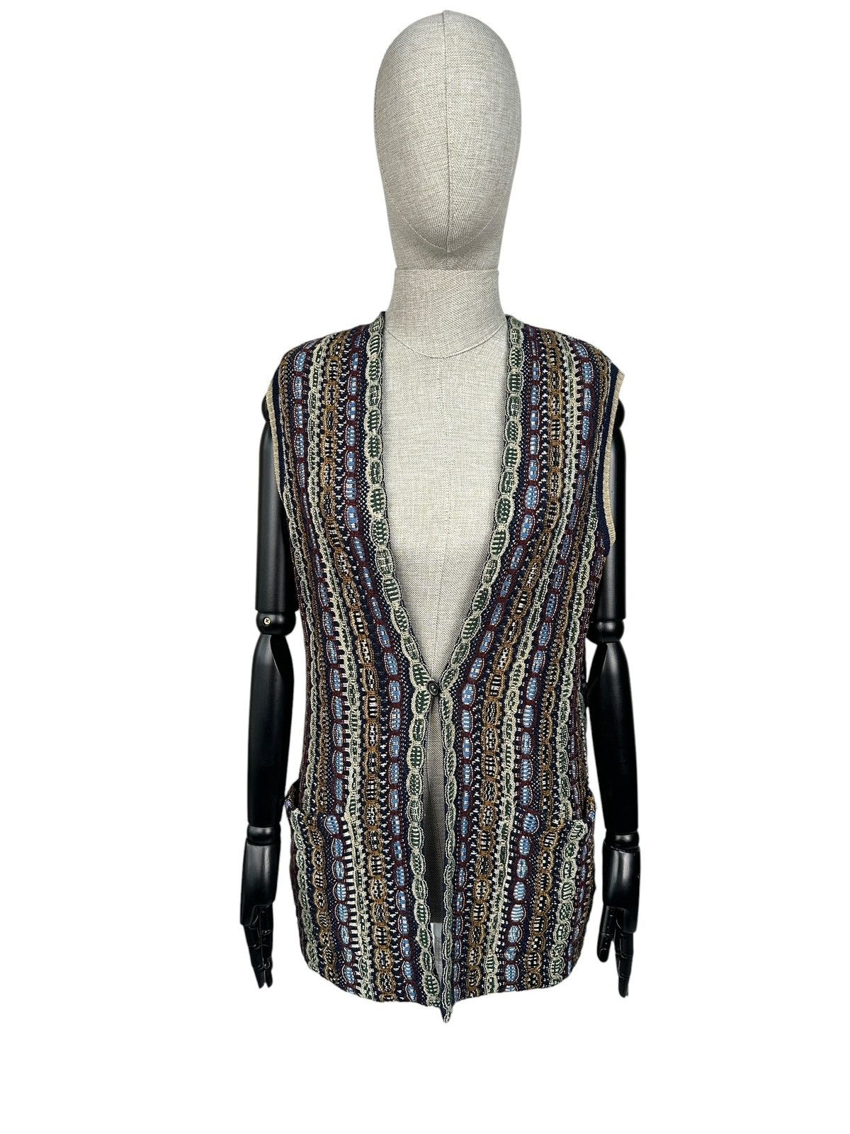 Missoni MISSONI Long Knit Vest Cardigan Sleeveless Wool Mohair Sz 42 Size M / US 6-8 / IT 42-44 - 1 Thumbnail