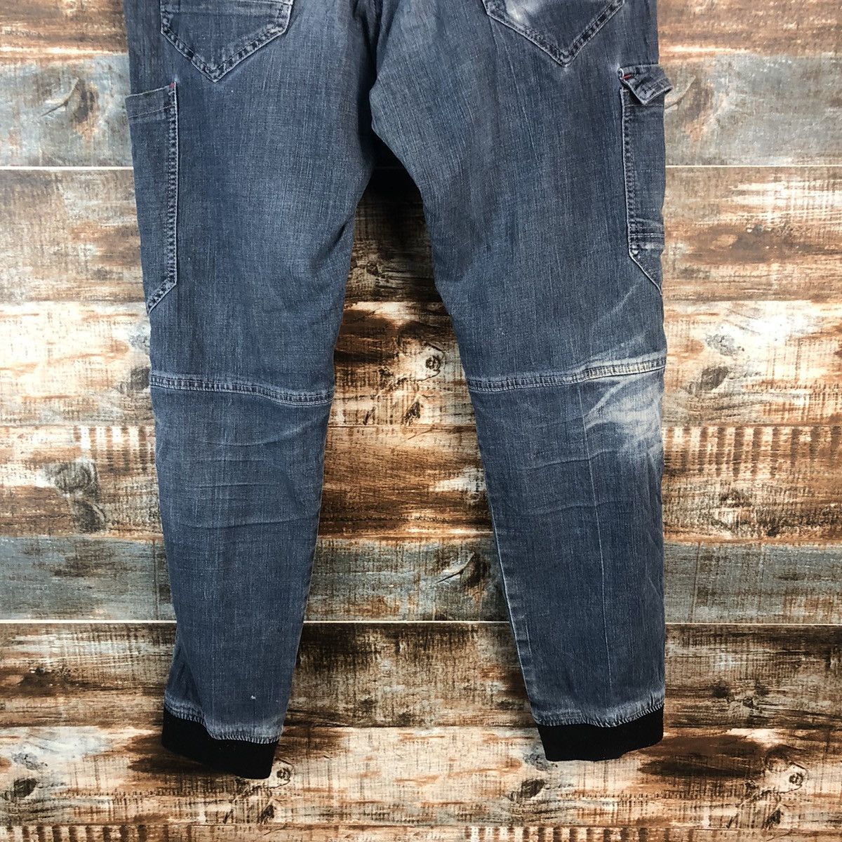 Japanese Brand Field Core Blue Distressed Denim Pants #A2106 Size US 32 / EU 48 - 20 Thumbnail