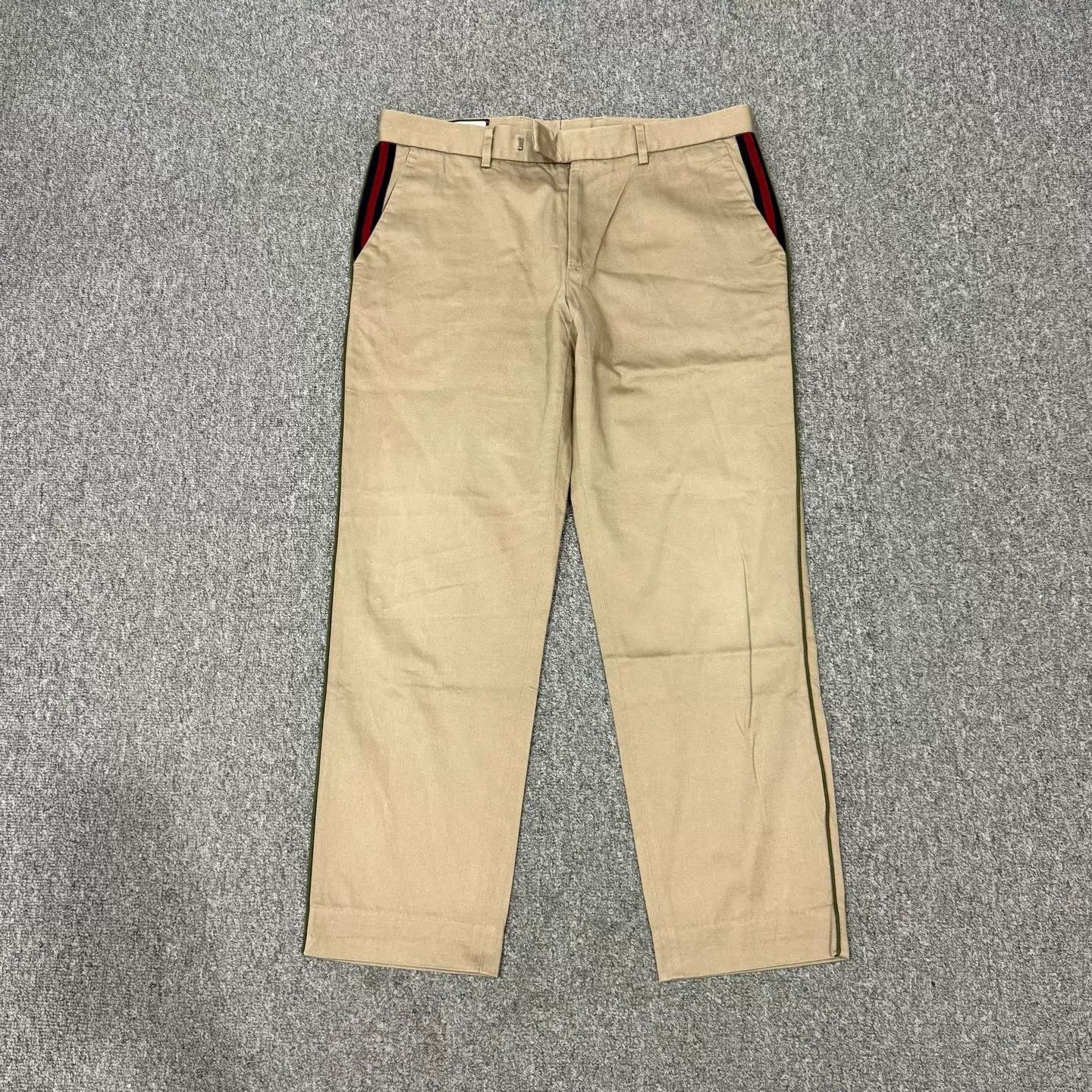 Gucci Gucci Khaki Side Webbing Pants 48 95 New Size US 32 / EU 48 - 1 Thumbnail