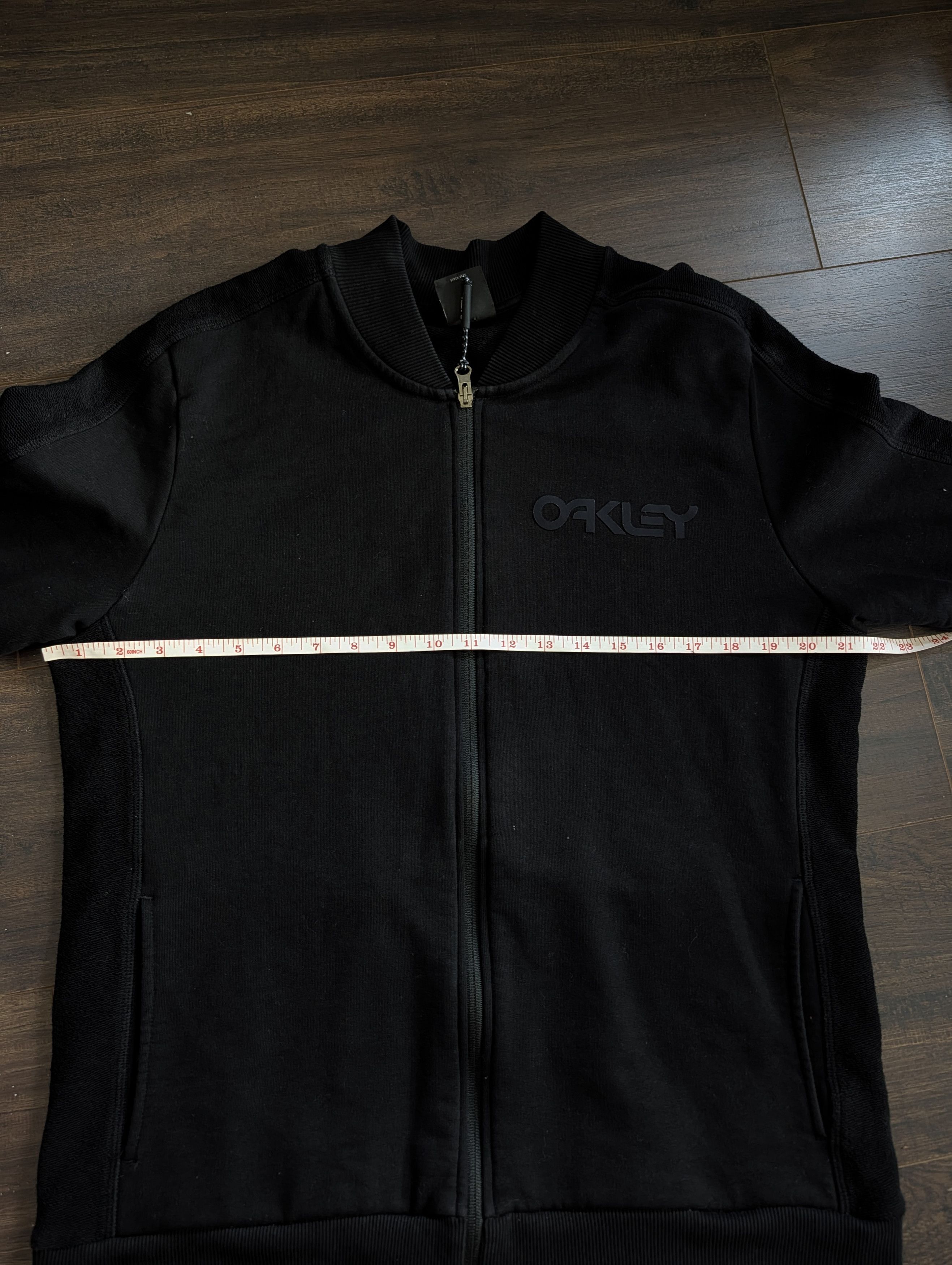 Oakley Black reverse terry logo print zip-up bomber sweatshirt Size US M / EU 48-50 / 2 - 16 Thumbnail