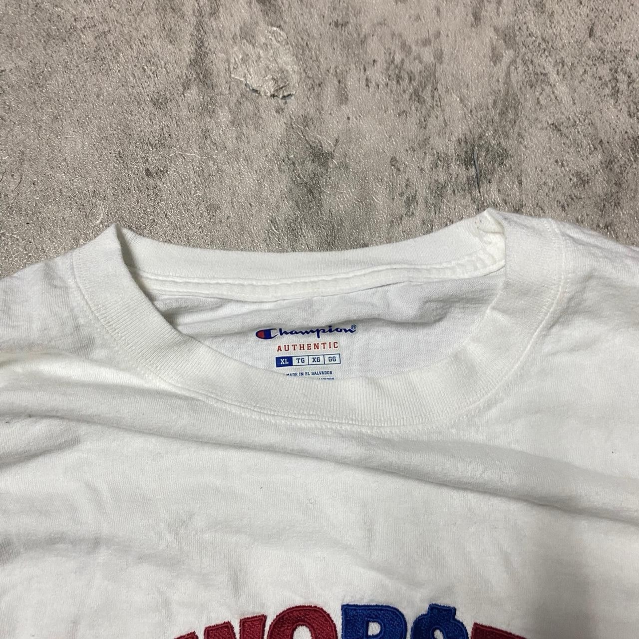Champion White Champion long sleeve shirt with "worst" Size US XL / EU 56 / 4 - 3 Thumbnail