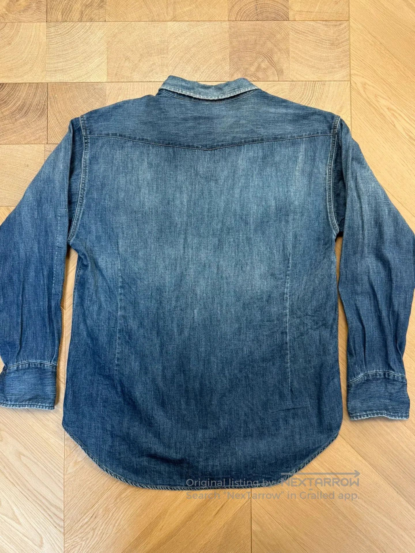Old Joe Old Joe Distressed Washed Denim Shirt. Size US M / EU 48-50 / 2 - 9 Thumbnail