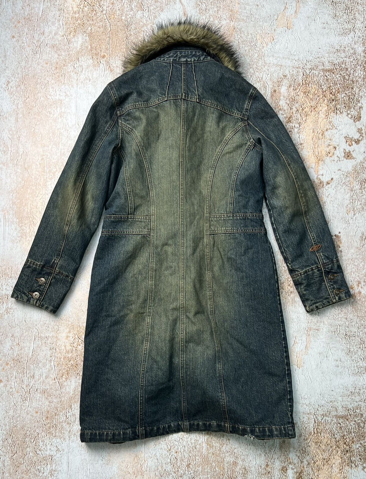 Vintage River Island gothic Japanese style acid denim jacket Size M / US 6-8 / IT 42-44 - 5 Thumbnail