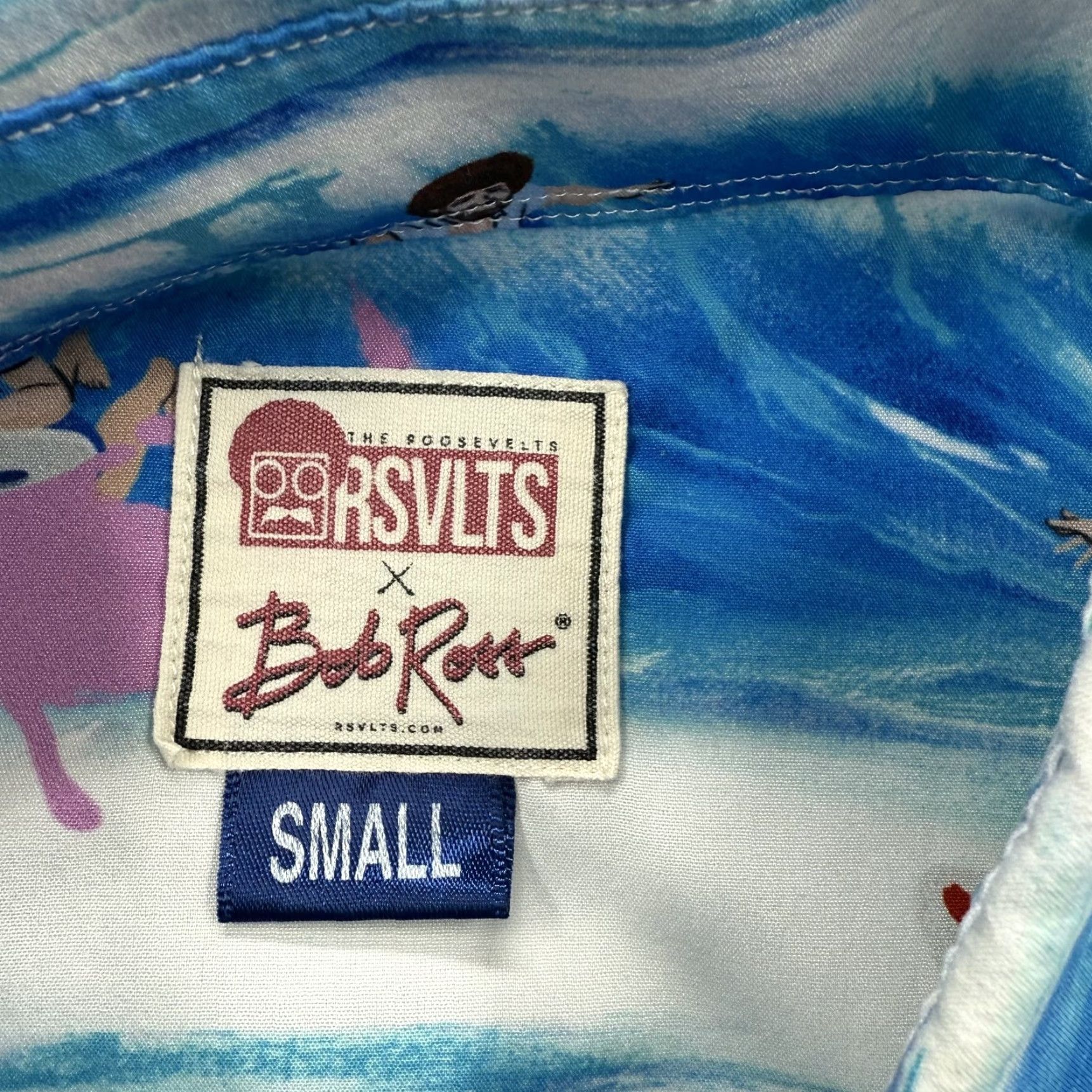 Vintage VINTAGE RSVLTS Bob Ross Shirt Mens S Blue Surfer Waves Button Up Art Print Casual Size US S / EU 44-46 / 1 - 3 Thumbnail