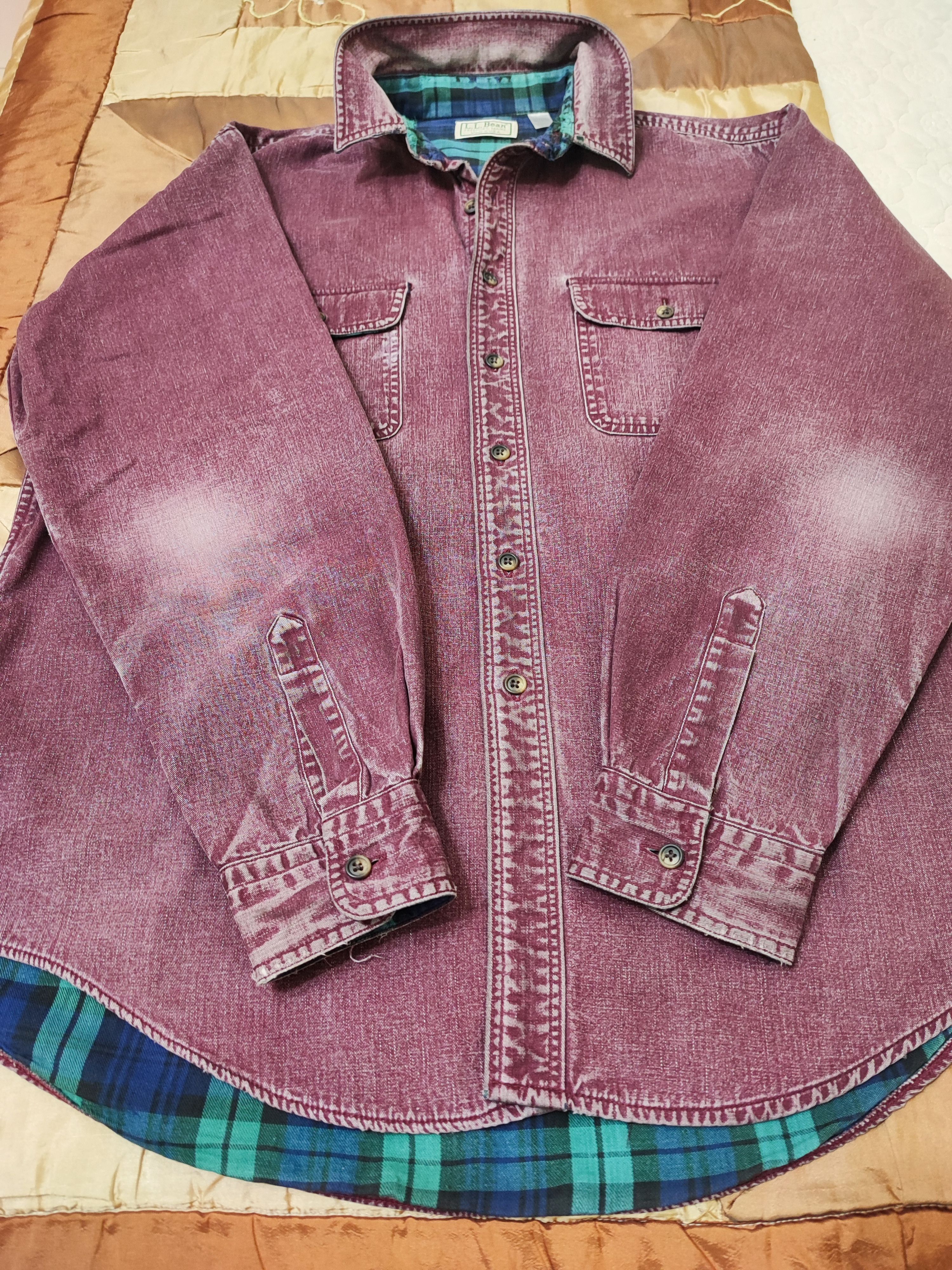L.L. Bean LOVELY PATINA VINTAGE L.L BEAN FLANNEL LINED WORKSHIRT Size US XL / EU 56 / 4 - 5 Thumbnail