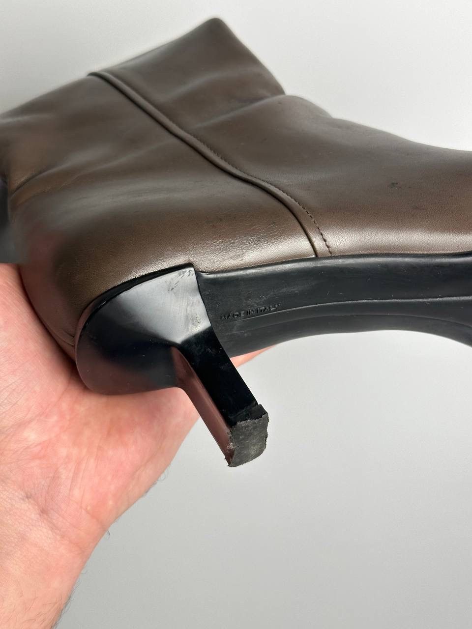 Prada ICON Prada Leather Womens Brown Square Toe Boot Old money Size US 9.5 / IT 39.5 - 6 Thumbnail