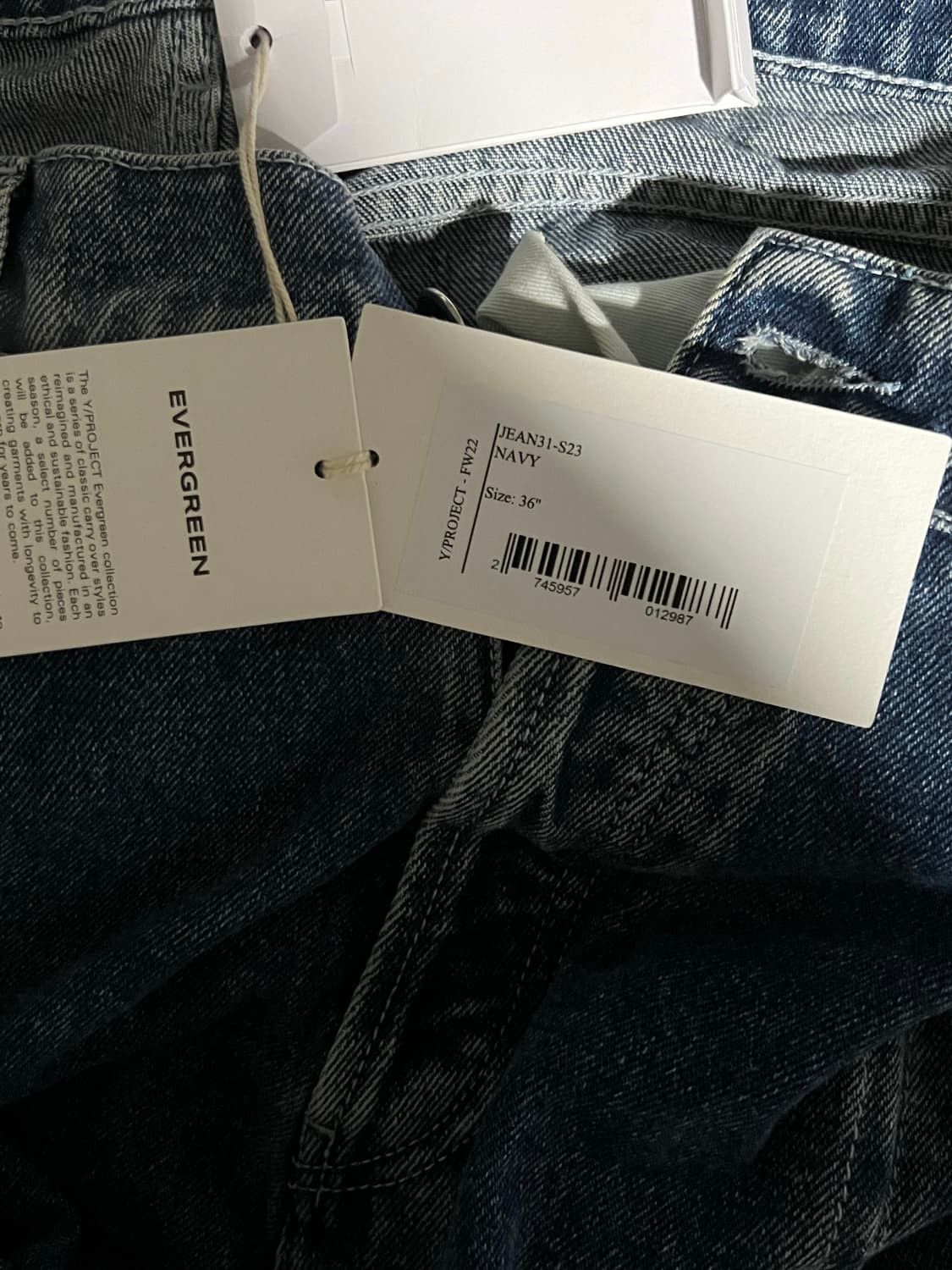 Y/Project Classic Wire organic-cotton denim jeans