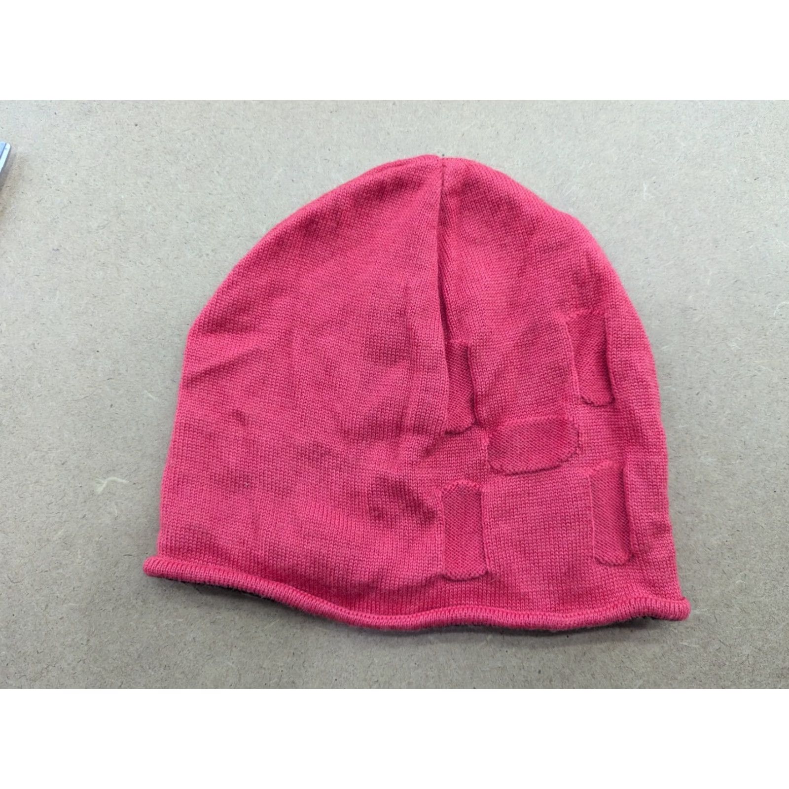 Pinko HAGLOFS Womens Beanie Hat One Size Pink Lightweight Merino Wool Lined Striped 50% Wool Woolen Knit Size ONE SIZE - 2 Thumbnail