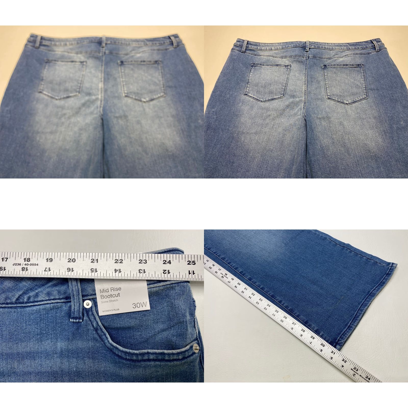 Vintage NWT Sonoma Jeans Bootcut Mid Rise Plus 30Wx31 Jeans Blue Modern Wash Womens 30W Plus Size Size 30" / US 8 / IT 44 - 8 Thumbnail