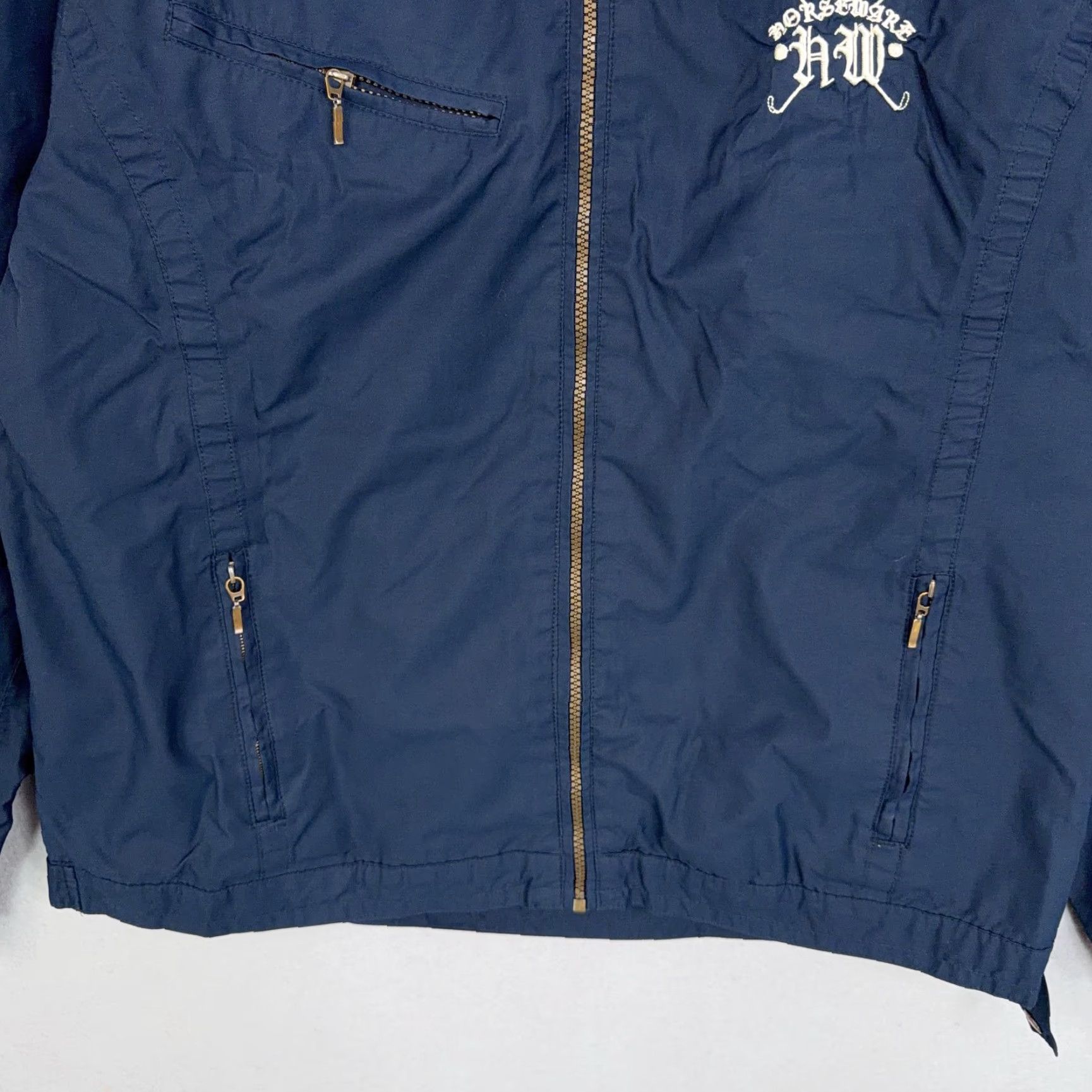 Vintage Horseware Ireland Jacket Womens Large Blue Windbreaker Equestrian Riding Casual Zip Pockets Size L / US 10 / IT 46 - 3 Thumbnail