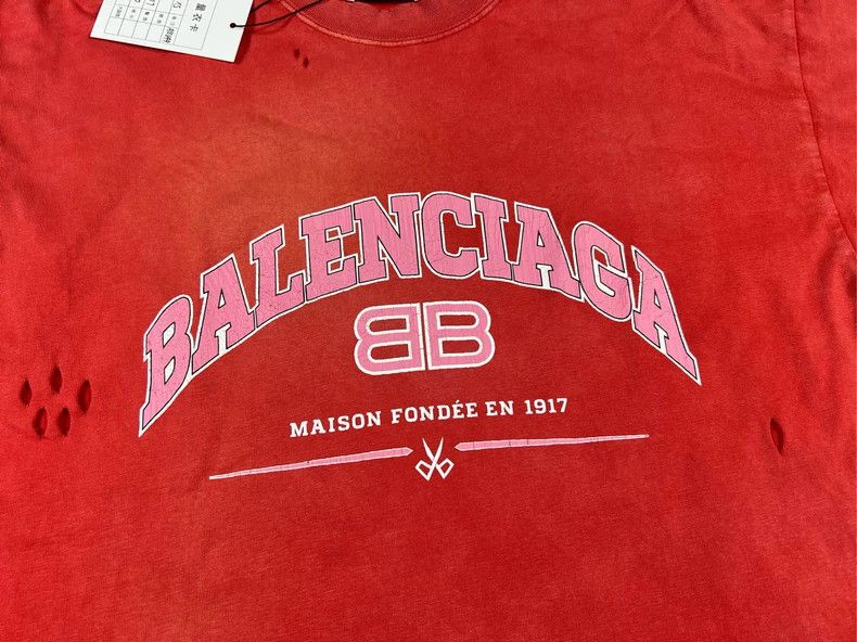 Balenciaga Balenciaga Destroy double B to make old short sleeve Size US XS / EU 42 / 0 - 3 Thumbnail