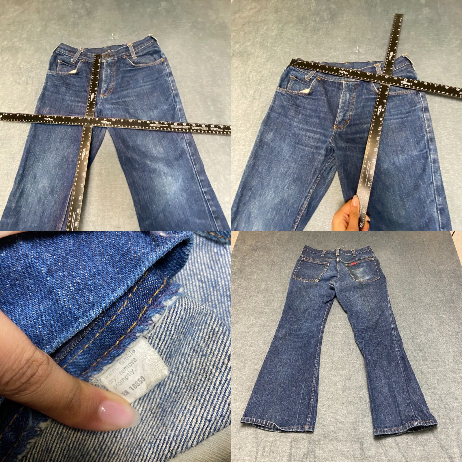 Vintage Big Smith Jeans Mens 31x28 Blue Denim All Day Comfort Outdoor Casual Bootcut Leg Jeans Size US 31 - 8 Thumbnail