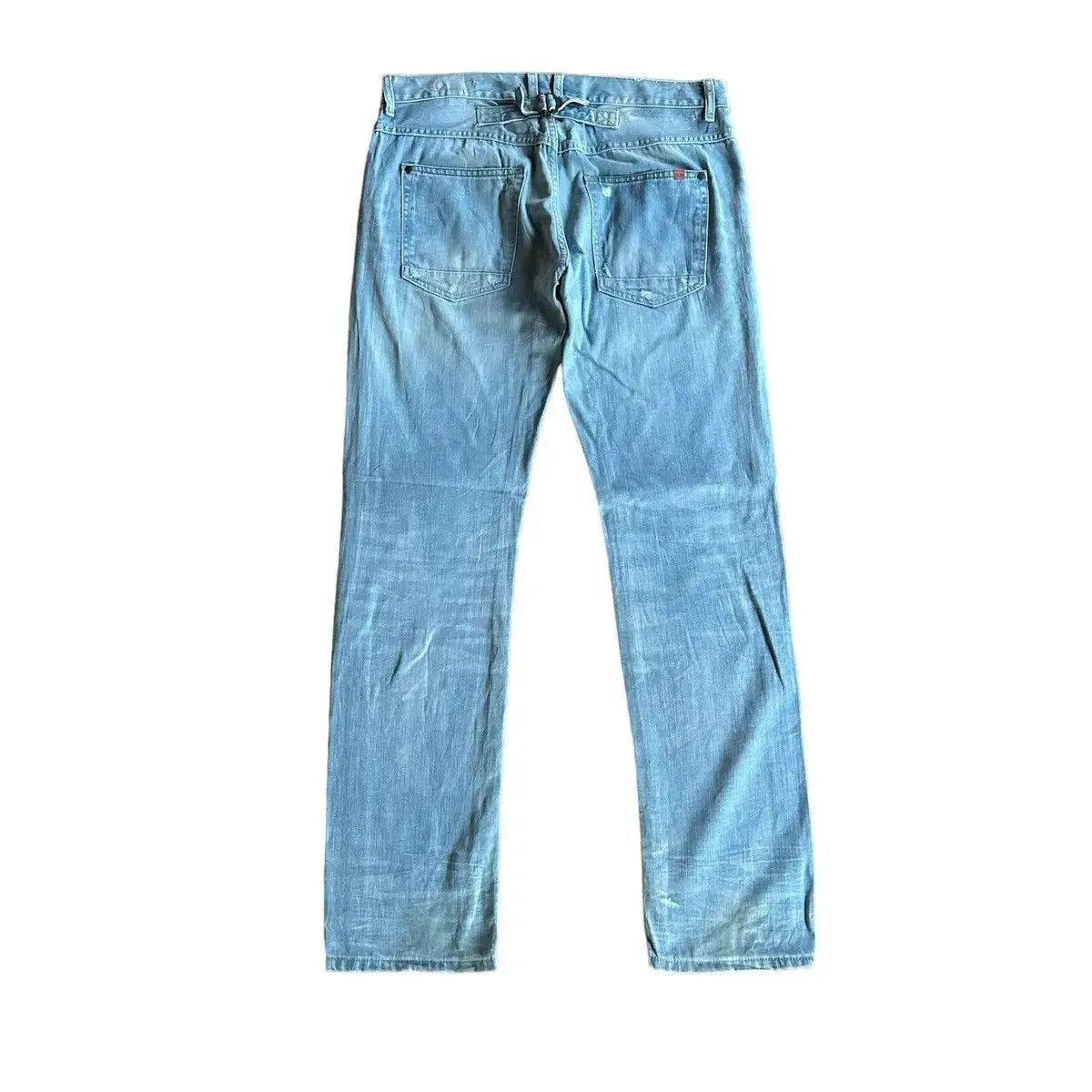Seditionaries W34 L31🔥DISTRESSED DENIM YOUNGDIVISION JAPAN CINCHBACK PANT Size US 34 / EU 50 - 2 Thumbnail