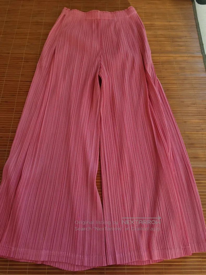 Issey Miyake Issey Miyake size:3 Pink Wide-Leg Pants Size 31" - 2 Thumbnail