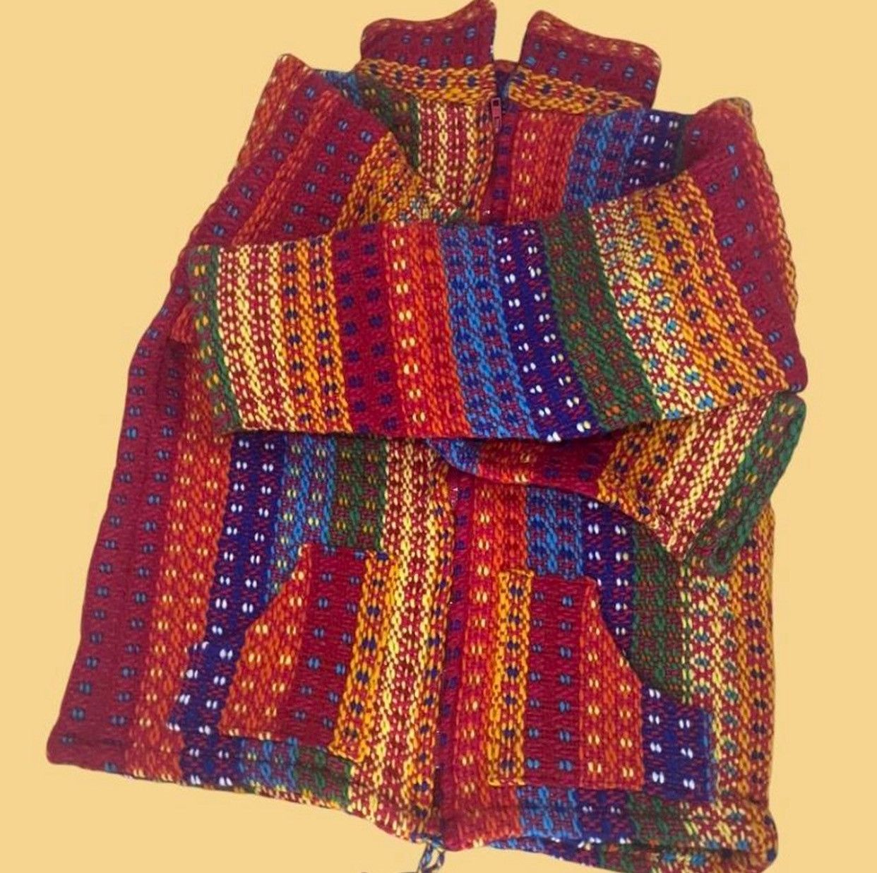 Other one-of-a-kind handmade jacket from Peru/ Ecuador 100% wool Size S / US 4 / IT 40 - 1 Thumbnail