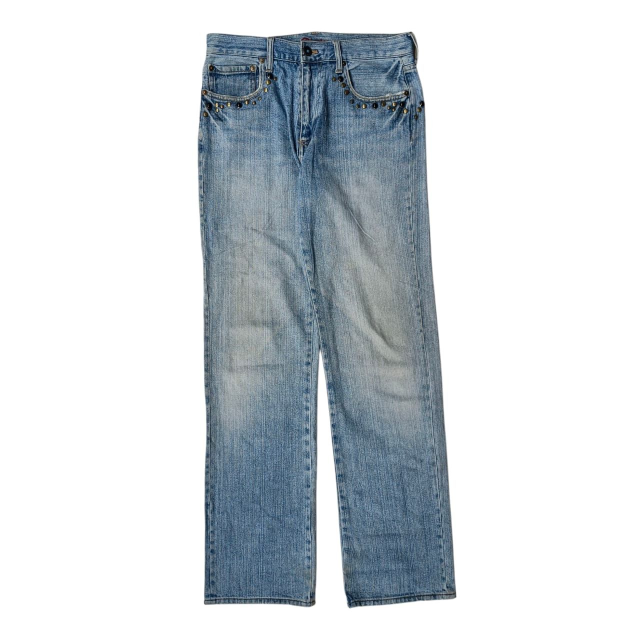 Japanese Brand Pluvious Rivet Studded Trousers Denim Pants Size US 30 / EU 46 - 1 Thumbnail