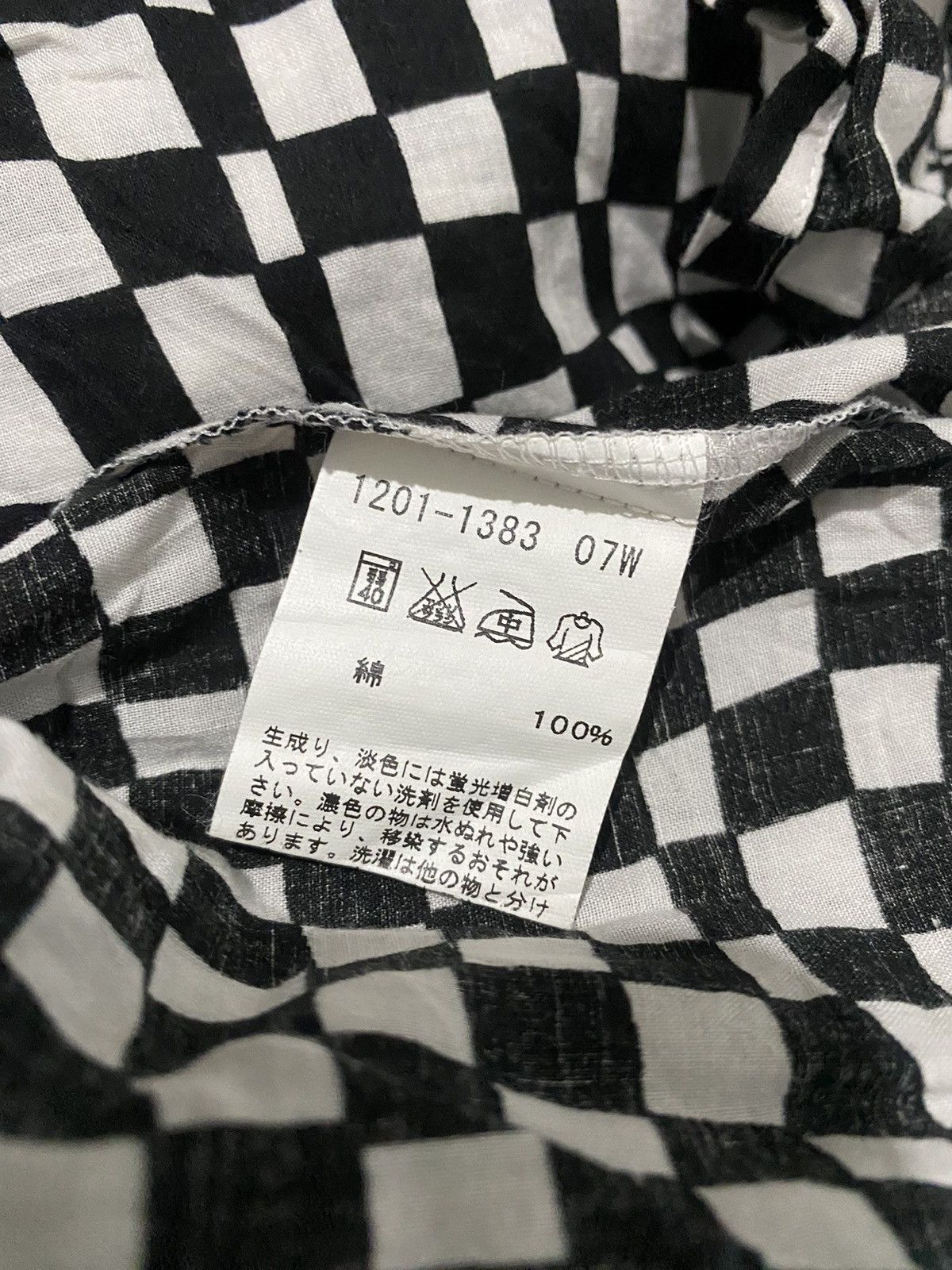 Vintage × agnes b. ‼️RARE‼️ Agnes B. Asymmetrical Checkerboard Pattern Shirt Size S / US 4 / IT 40 - 5 Thumbnail