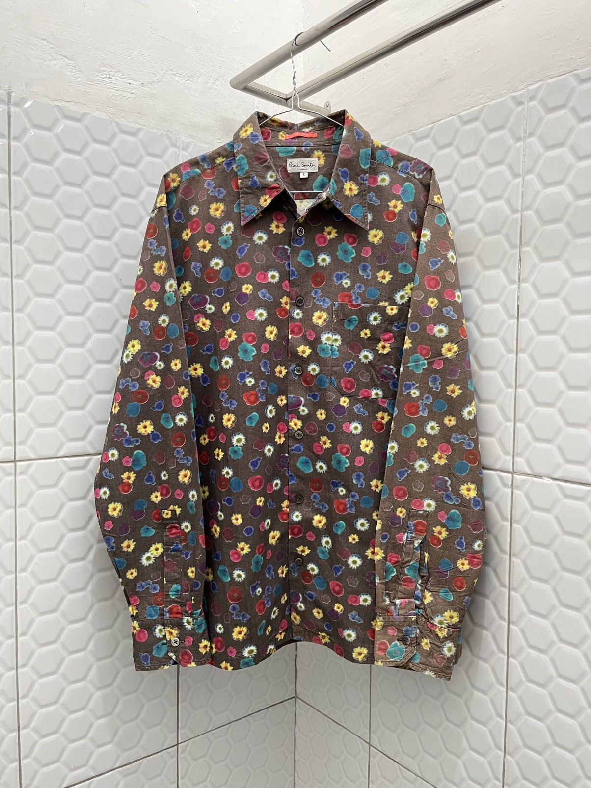 Paul Smith Vintage Paul Smith Printed Washed Shirt Size US L / EU 52-54 / 3 - 1 Thumbnail