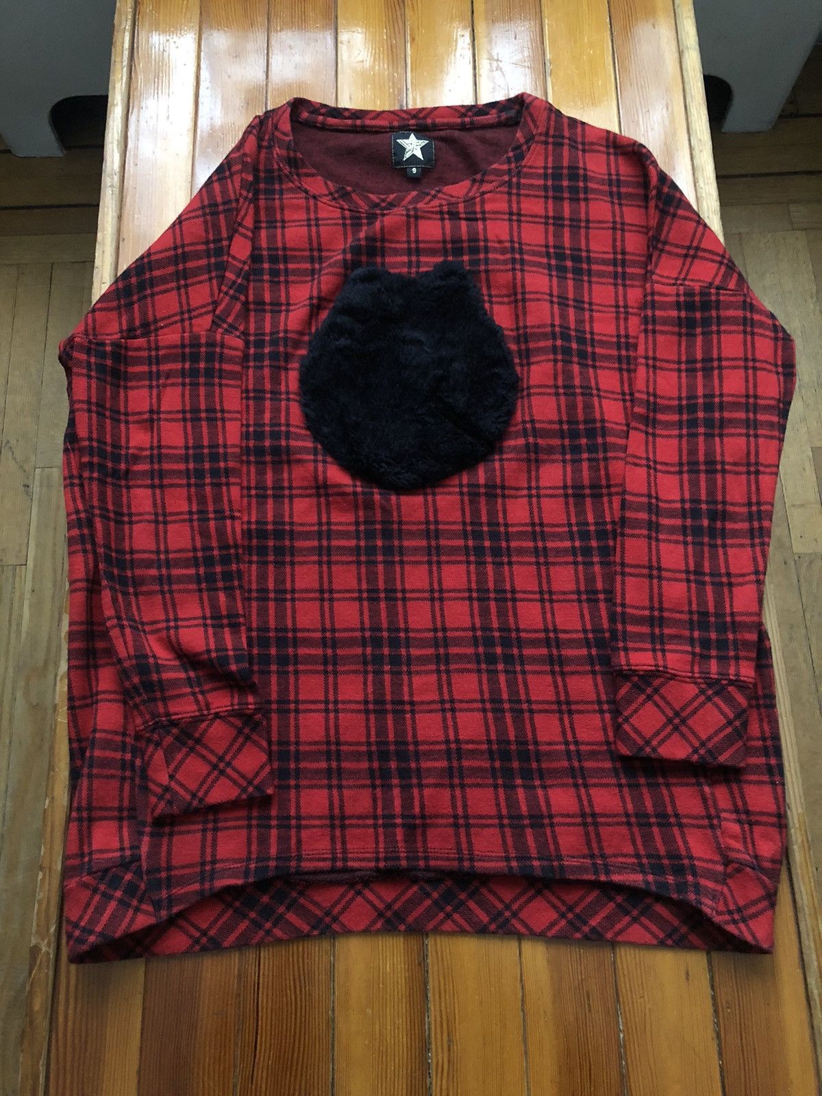 20471120 Vintage 20471120 Hyoma Fuzzy Character Flannel Size US S / EU 44-46 / 1 - 24 Thumbnail