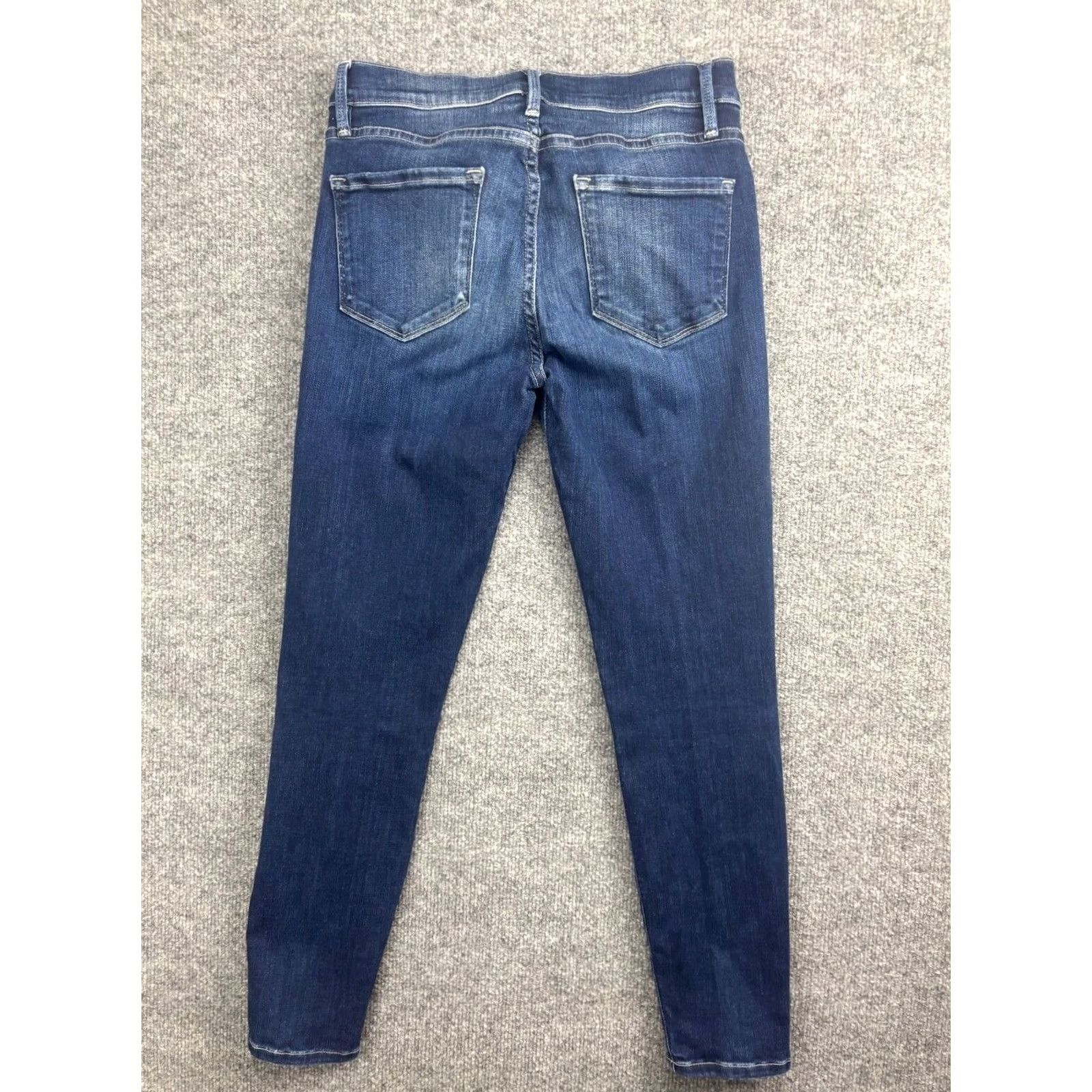 Frame VINTAGE FRAME Le Skinny De Jeanne Crop Jeans Women's 28 Blue Denim Dark Wash Stretch USA Size 28" / US 6 / IT 42 - 7 Thumbnail