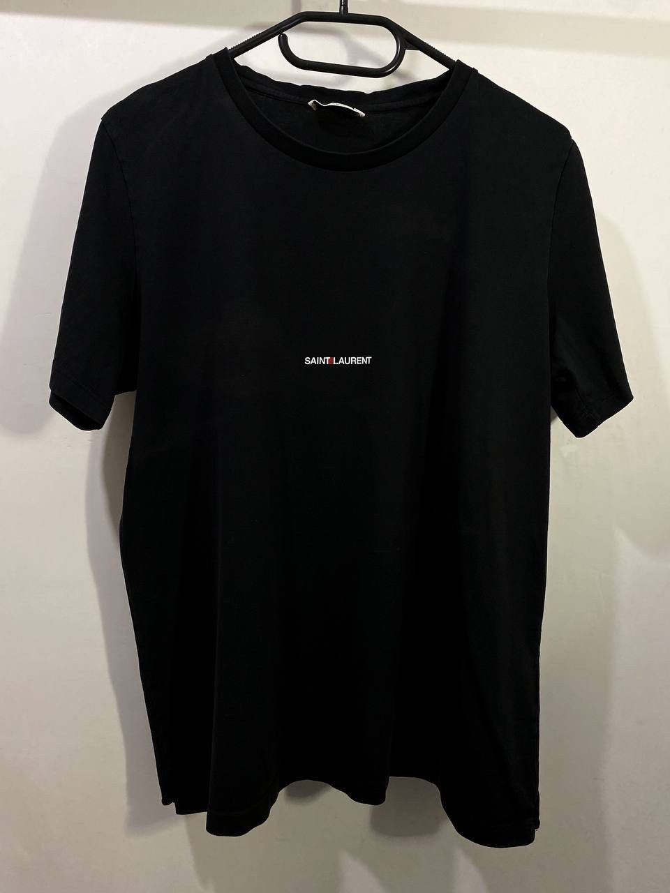 Saint laurent box logo hot sale tee