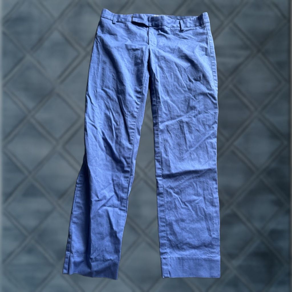 Gap VINTAGE Gap Slim Cropped Pants Women Size 4 Blue Cotton Blend Stretch Pockets 26in Inseam Slim-Fit Womens Size 27" / US 4 / IT 40 - 1 Thumbnail