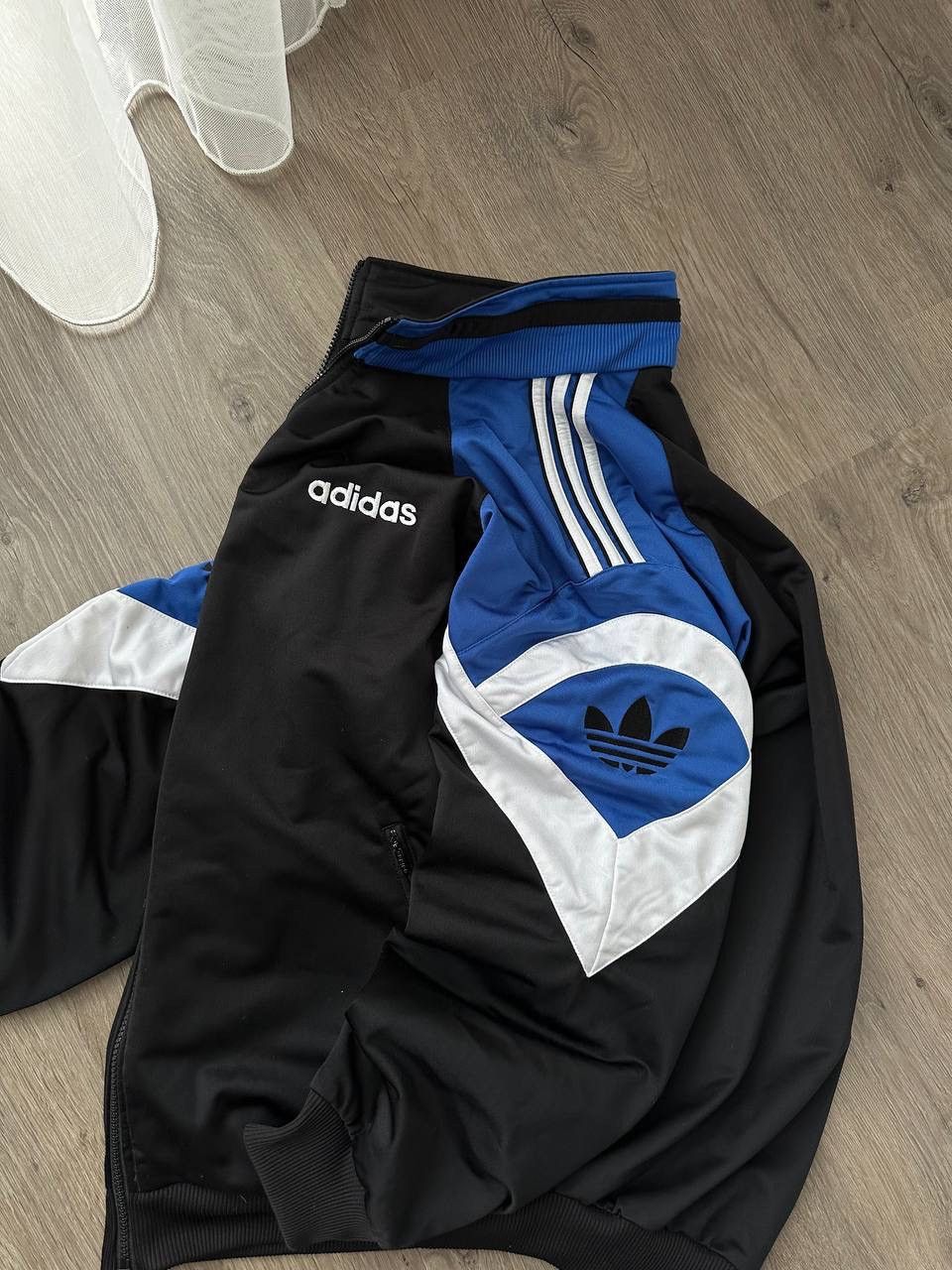 Adidas × Vintage Vintage Adidas Black Sportswear Zip Hoodie Size US L / EU 52-54 / 3 - 11 Thumbnail