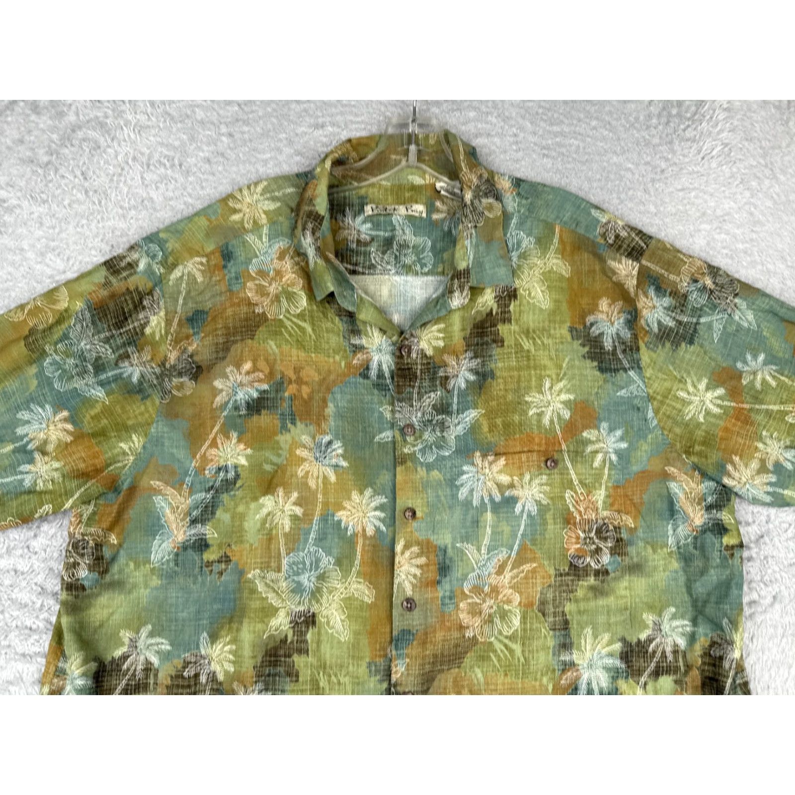 Vintage Batik Bay Shirt Adult 2XL Green Floral Button Hawaiian 100% Rayon Batik Bay Button-Up Aloha Hawaiian Resort Size US XXL / EU 58 / 5 - 5 Thumbnail