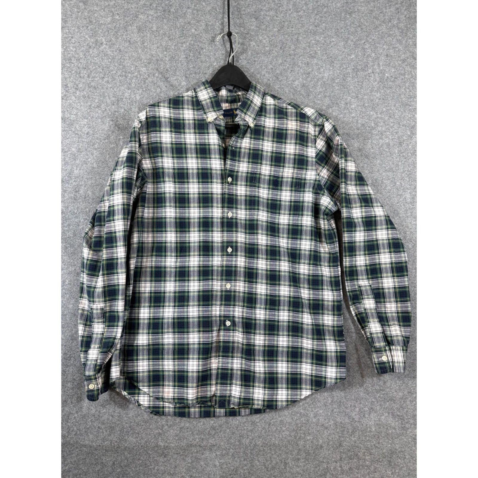 Polo Ralph Lauren Polo Ralph Lauren Shirt Mens L Green White Plaid Button Down Long Sleeve Size US L / EU 52-54 / 3 - 3 Thumbnail