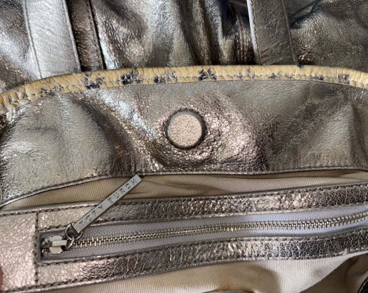 Tory Burch Tory Burch Metallic Leather Tote Bag Size ONE SIZE - 19 Thumbnail