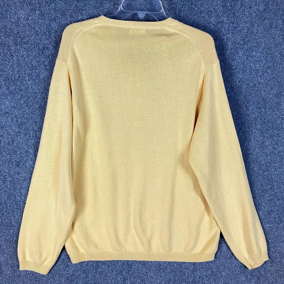 Izod Izod Sweater Men's Large Pullover Yellow Cotton Blend Knit L Size US L / EU 52-54 / 3 - 6 Thumbnail