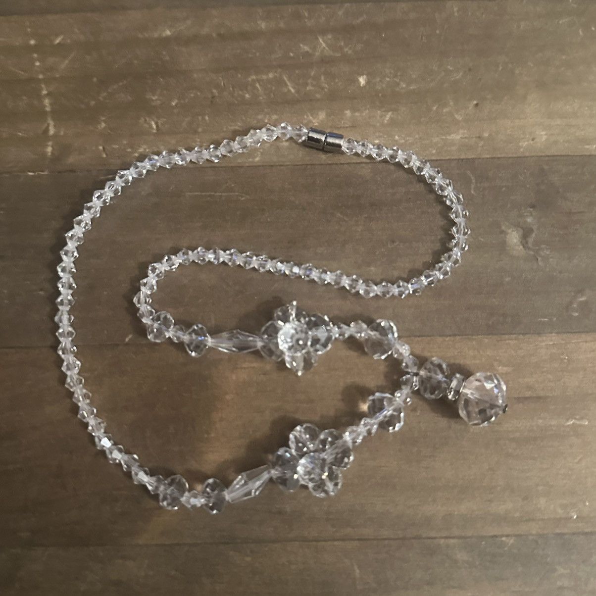 Vintage Vintage clear crystal bead necklace Size ONE SIZE - 4 Thumbnail