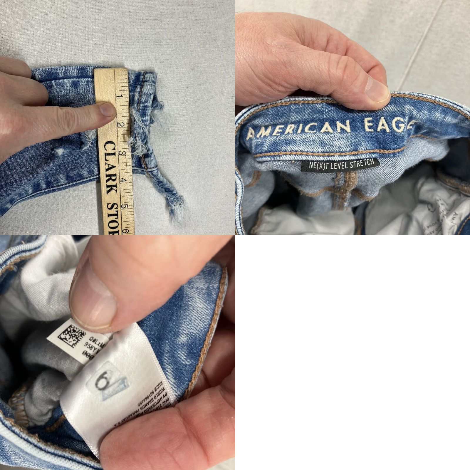 American Eagle Outfitters American Eagle Outfitters Jeggings Women 6 Short Distressed Blue Next Level Stretch Super Hi Rise 5-Pocket Design Size 28" / US 6 / IT 42 - 11 Thumbnail