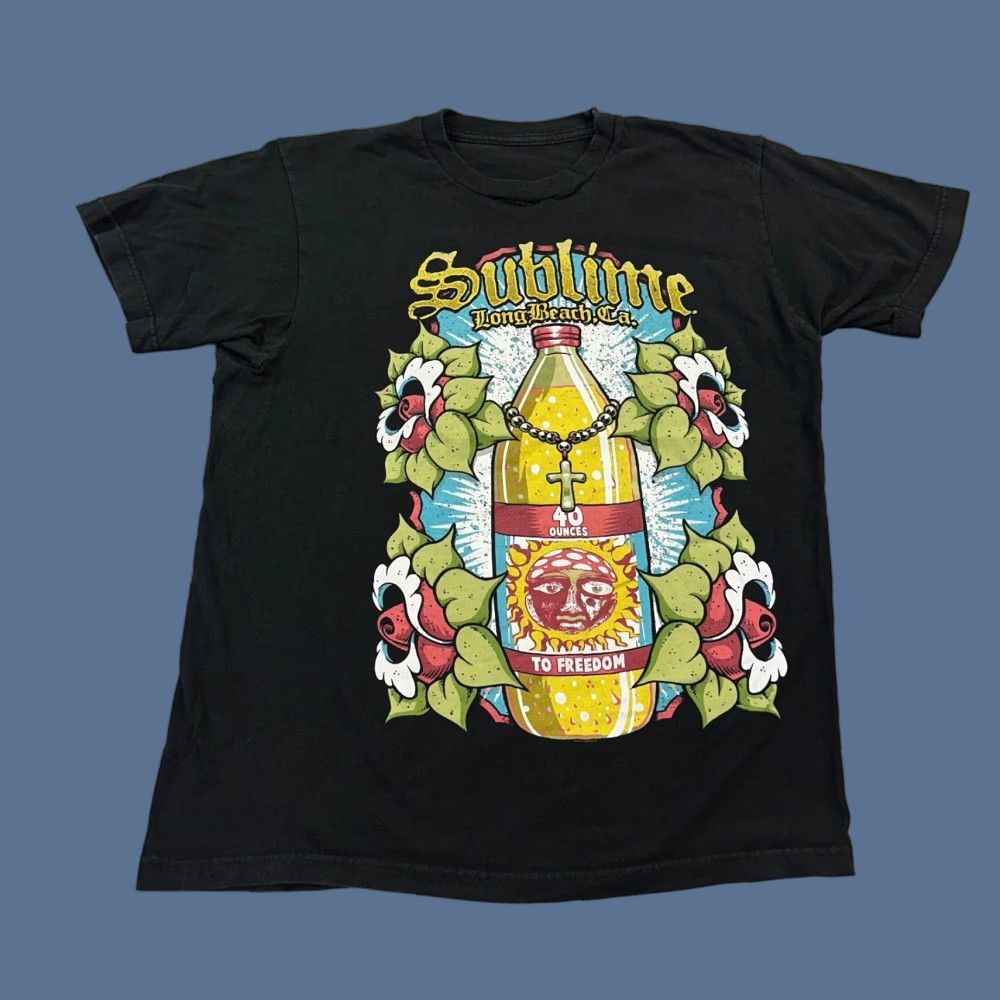 Vintage Sublime Shirt Mens Medium 40 oz To Freedom Graphic Tee Ska Punk Rock Reggae Shirt Mens Medium Black 90s Music Rock Sublime Tee Size US M / EU 48-50 / 2 - 1 Thumbnail