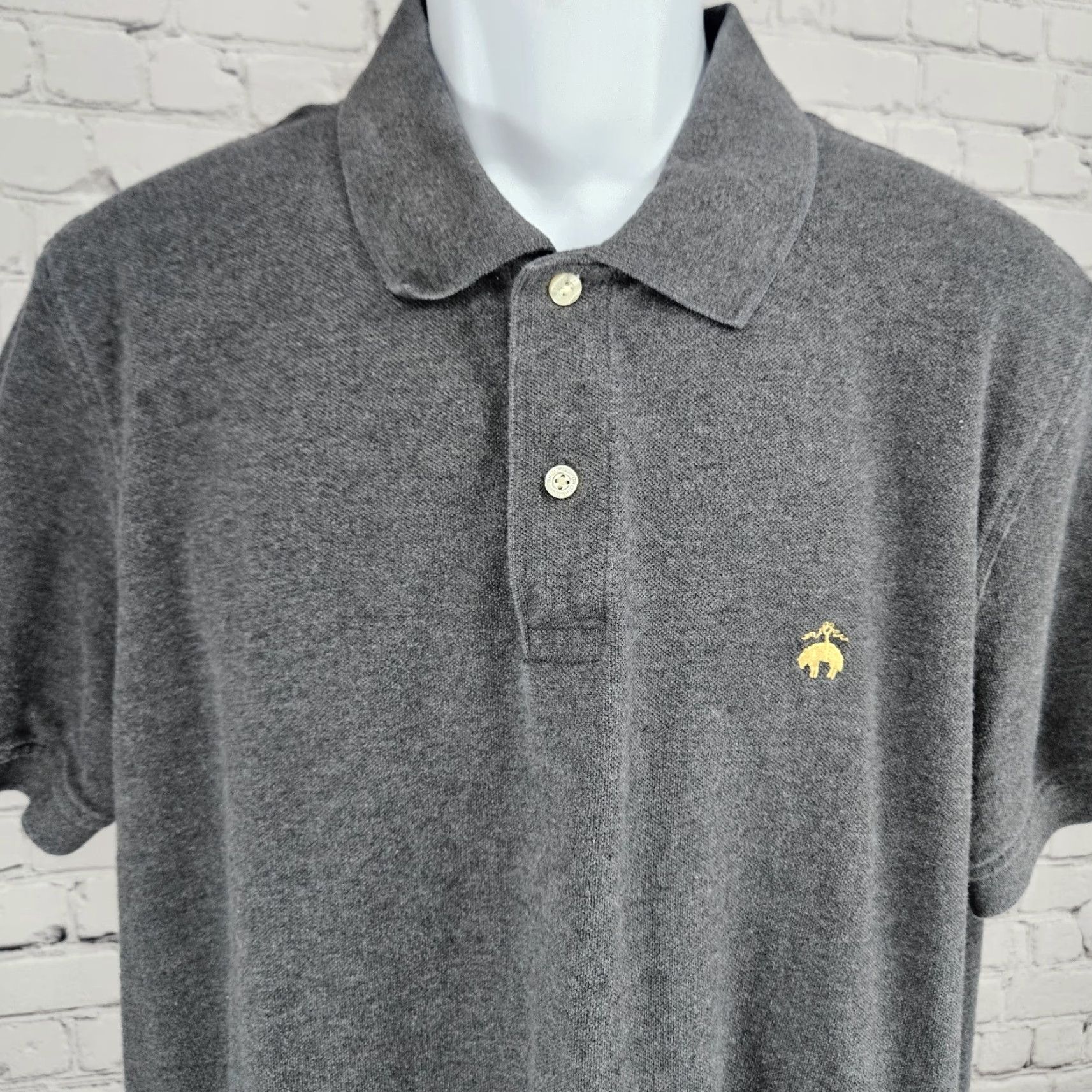 Brooks Brothers Brooks Brothers Polo Shirt Slim Fit 100% Cotton Logo Short Sleeve XXL Men Gray Classic, Preppy, Logo Shirt Size US XXL / EU 58 / 5 - 4 Thumbnail