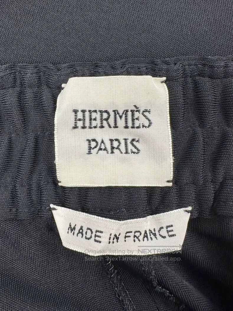 Hermes Hermes Casual Wide Leg Long Pants, Black Size 24" / US 00 / IT 34 - 8 Thumbnail