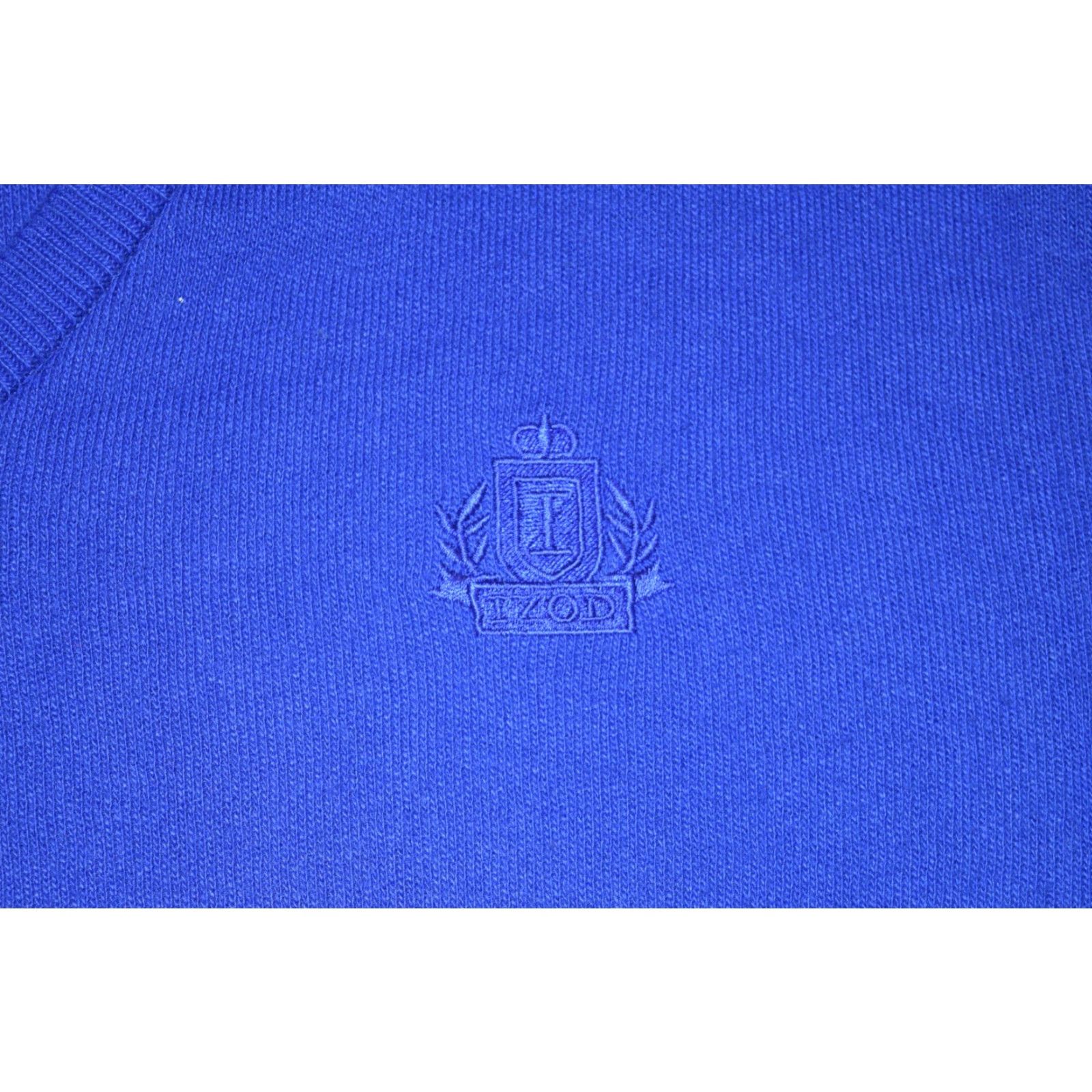 Izod VINTAGE IZOD Pullover Sweater Men's Large Royal Blue Acrylic V-Neck Knit Embroidered Classic USA Size US L / EU 52-54 / 3 - 2 Thumbnail