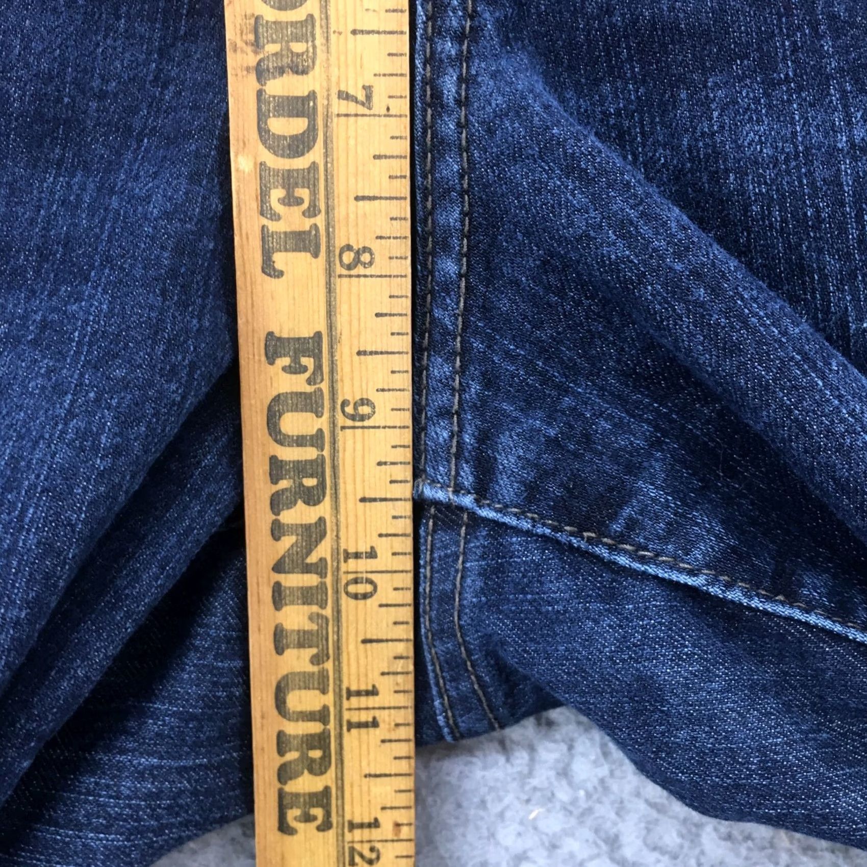 AG Jeans Jag Jeans Low Rise Bootcut Jeans Womens 10 Blue Denim Dark Wash Zip Fly Cotton Blend Size 32" / US 10 / IT 46 - 7 Thumbnail