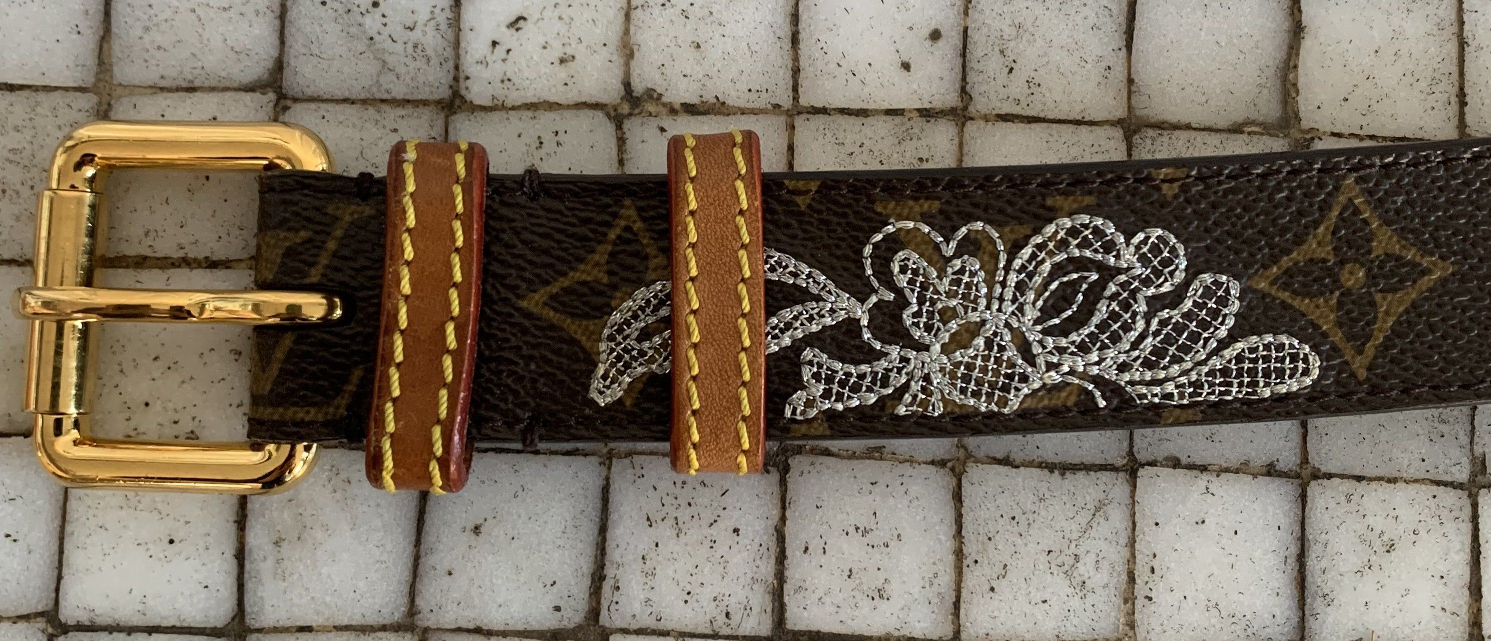 Louis Vuitton S/S 2007 Louis Vuitton Dentelle Monogram Belt + Accessories Size 28 - 2 Thumbnail