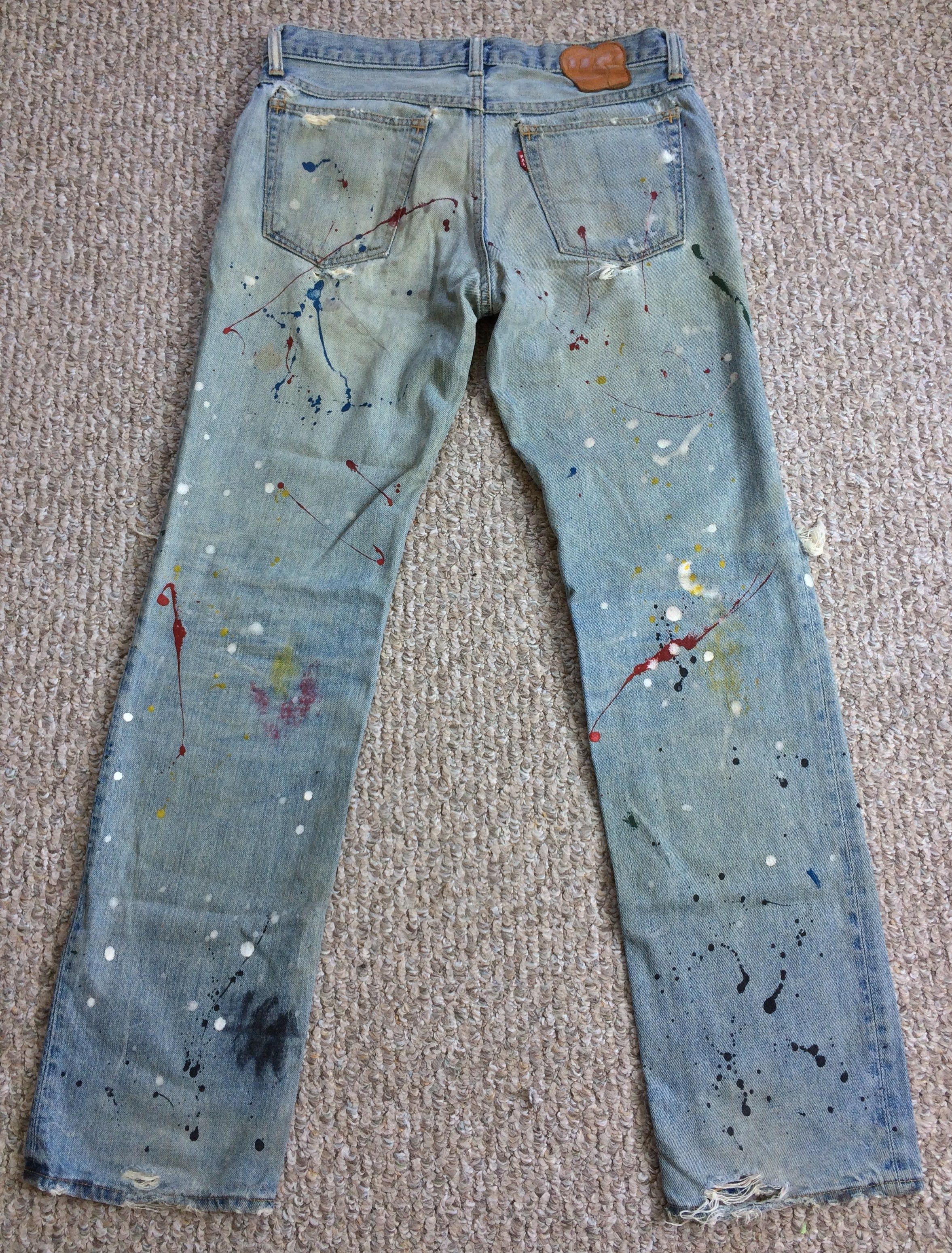 Number (N)ine SS06 Painted Denim Size US 30 / EU 46 - 5 Thumbnail
