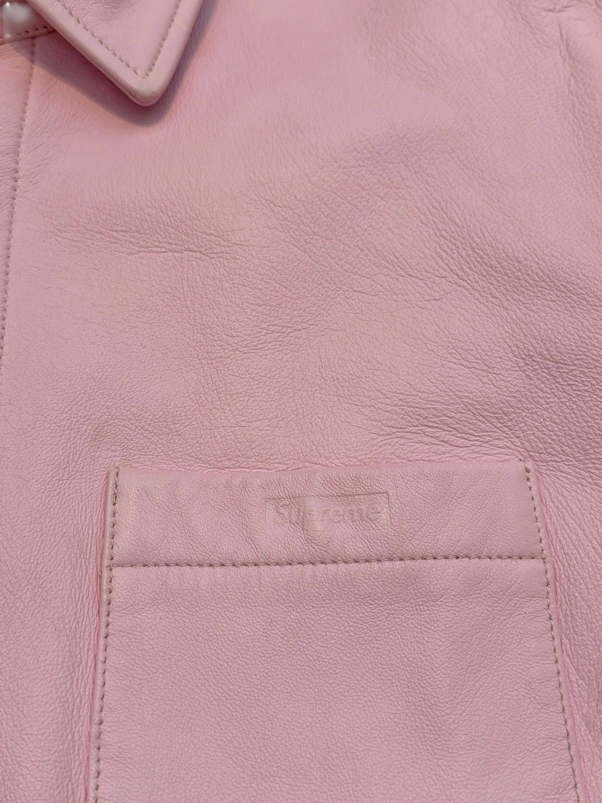 Supreme Pale Pink Lamb Leather Embossed Bogo Size US M / EU 48-50 / 2 - 3 Thumbnail