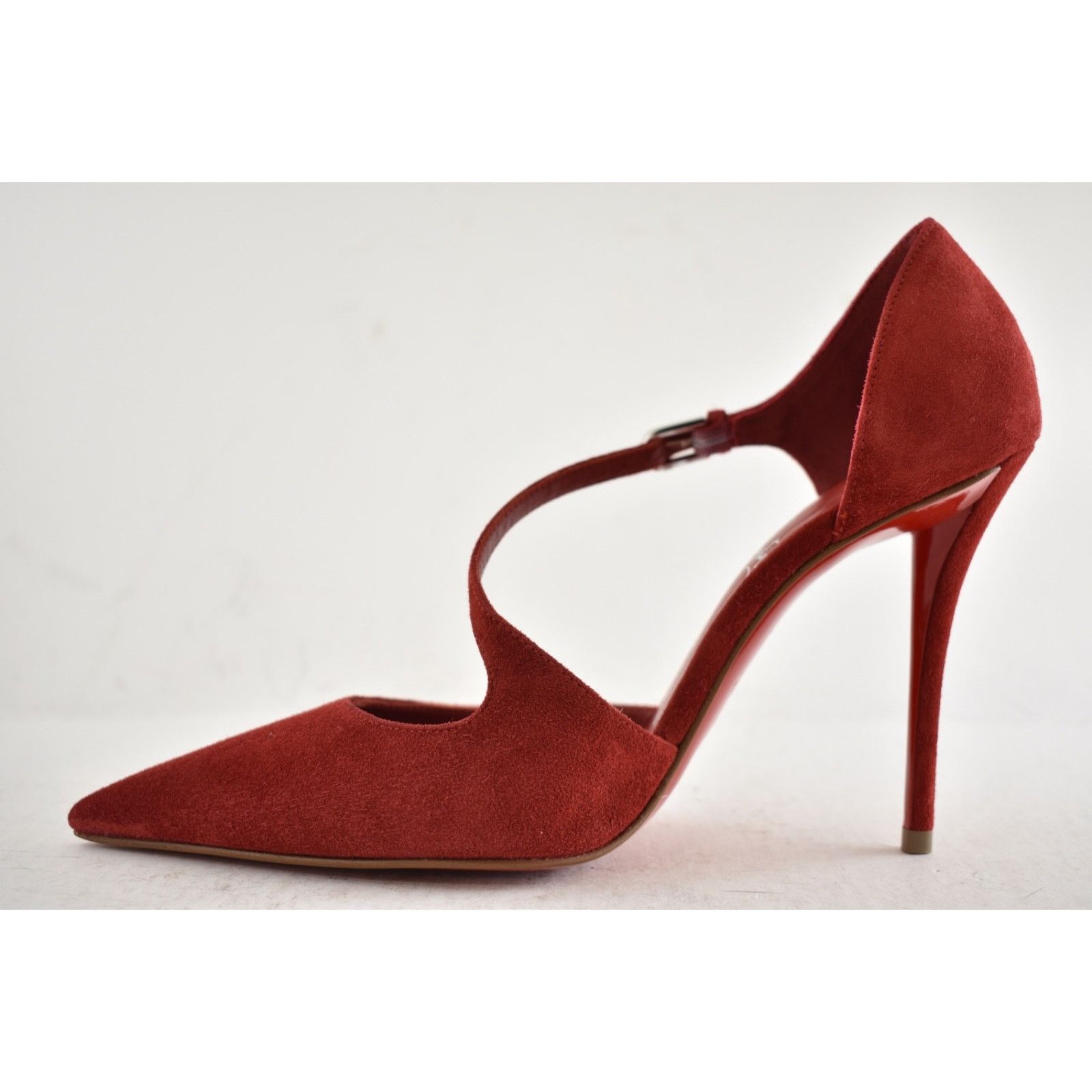 Christian Louboutin Christian Louboutin Miss Ziggyta Red Suede Pump 36.5 Size US 6.5 / IT 36.5 - 11 Thumbnail