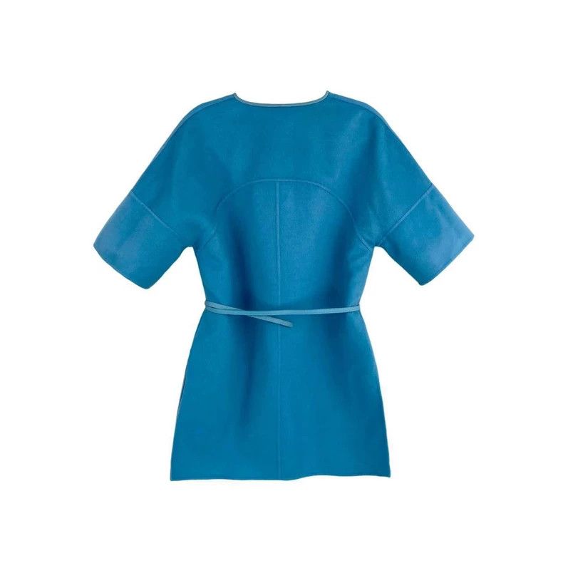 Loro Piana LORO PIANA Blue double-sided short sleeve jacket Size S / US 4 / IT 40 - 4 Thumbnail