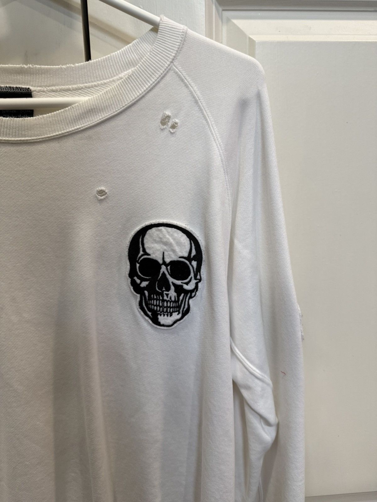 Number (N)ine double skull patch white sweater Size US M / EU 48-50 / 2 - 2 Thumbnail